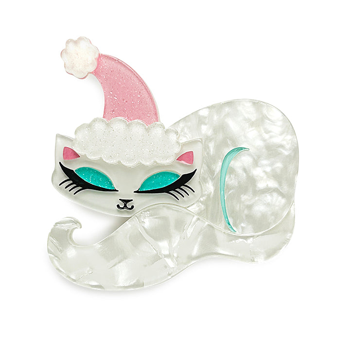 Christmas Cat Nap Brooch by Miss Fluff x Lipstick & Chrome