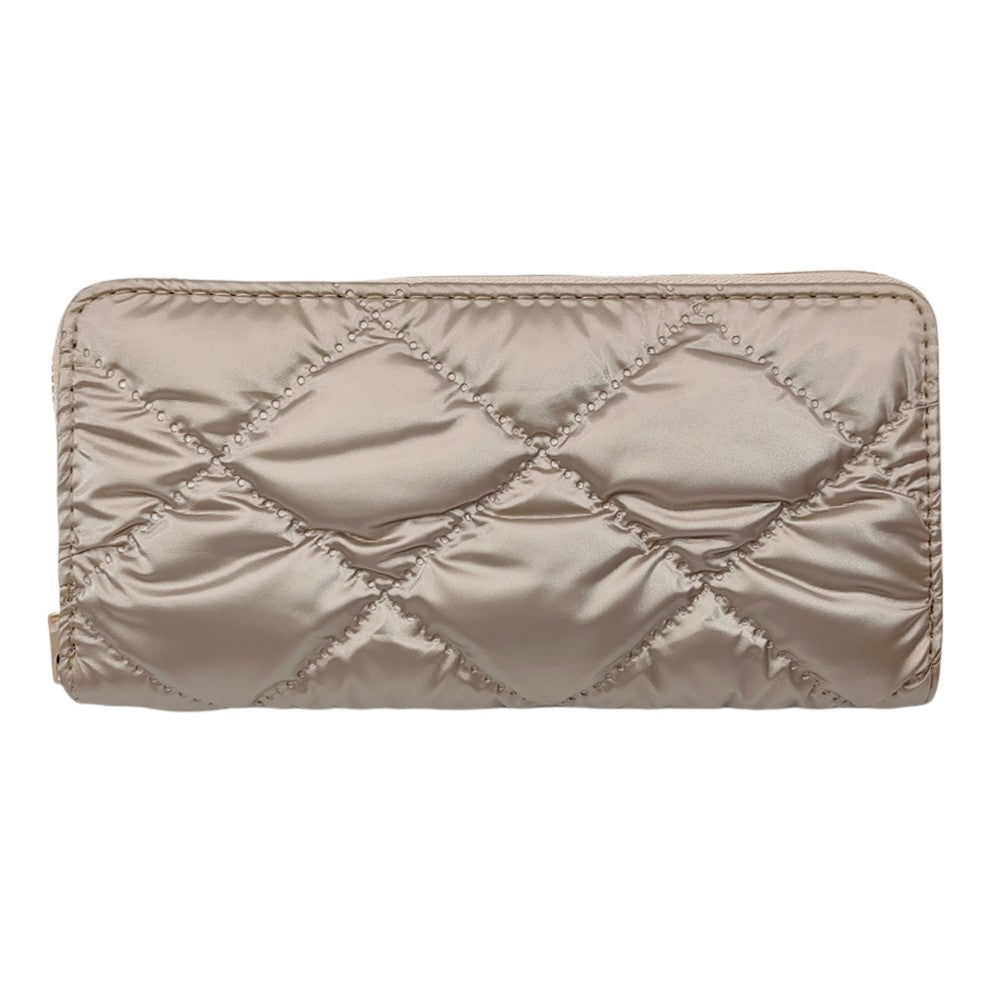 Shiny Faux Leather Padded Wallet with Wristlet