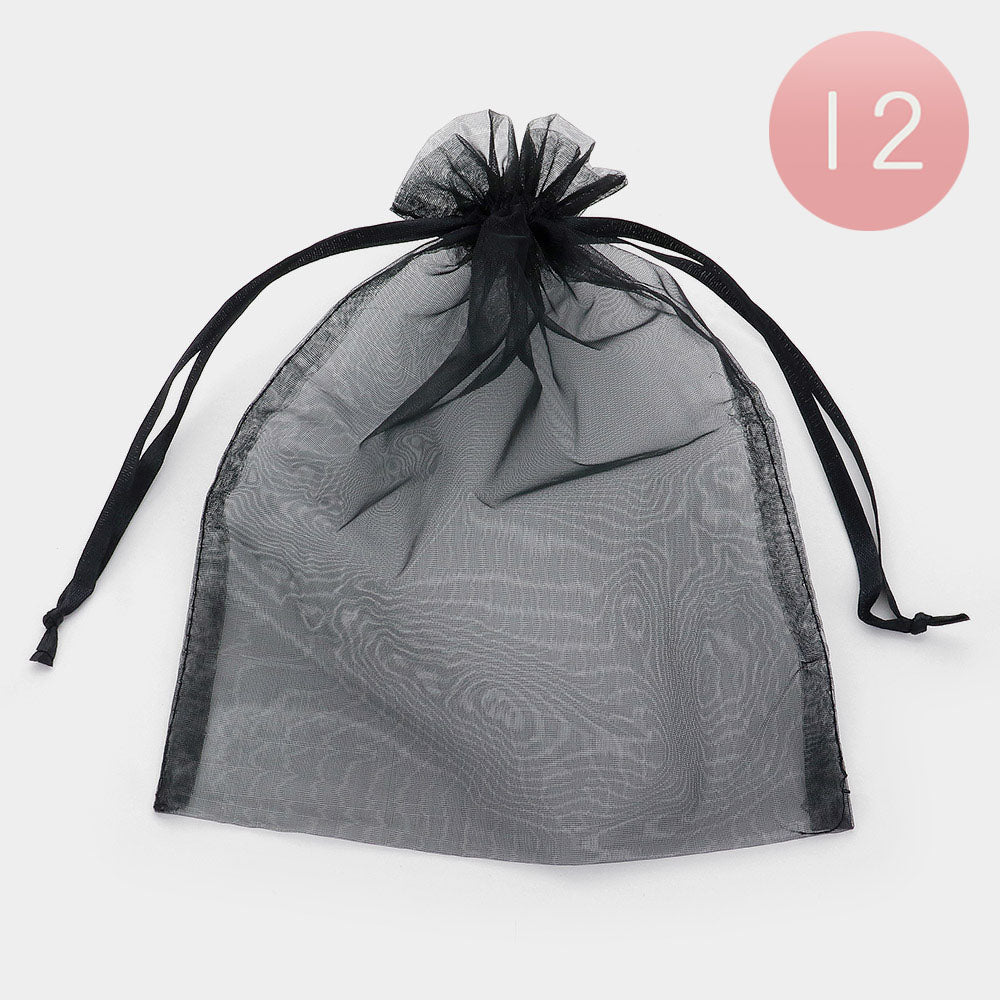 12PCS - Organza Drawstring Gift Bags