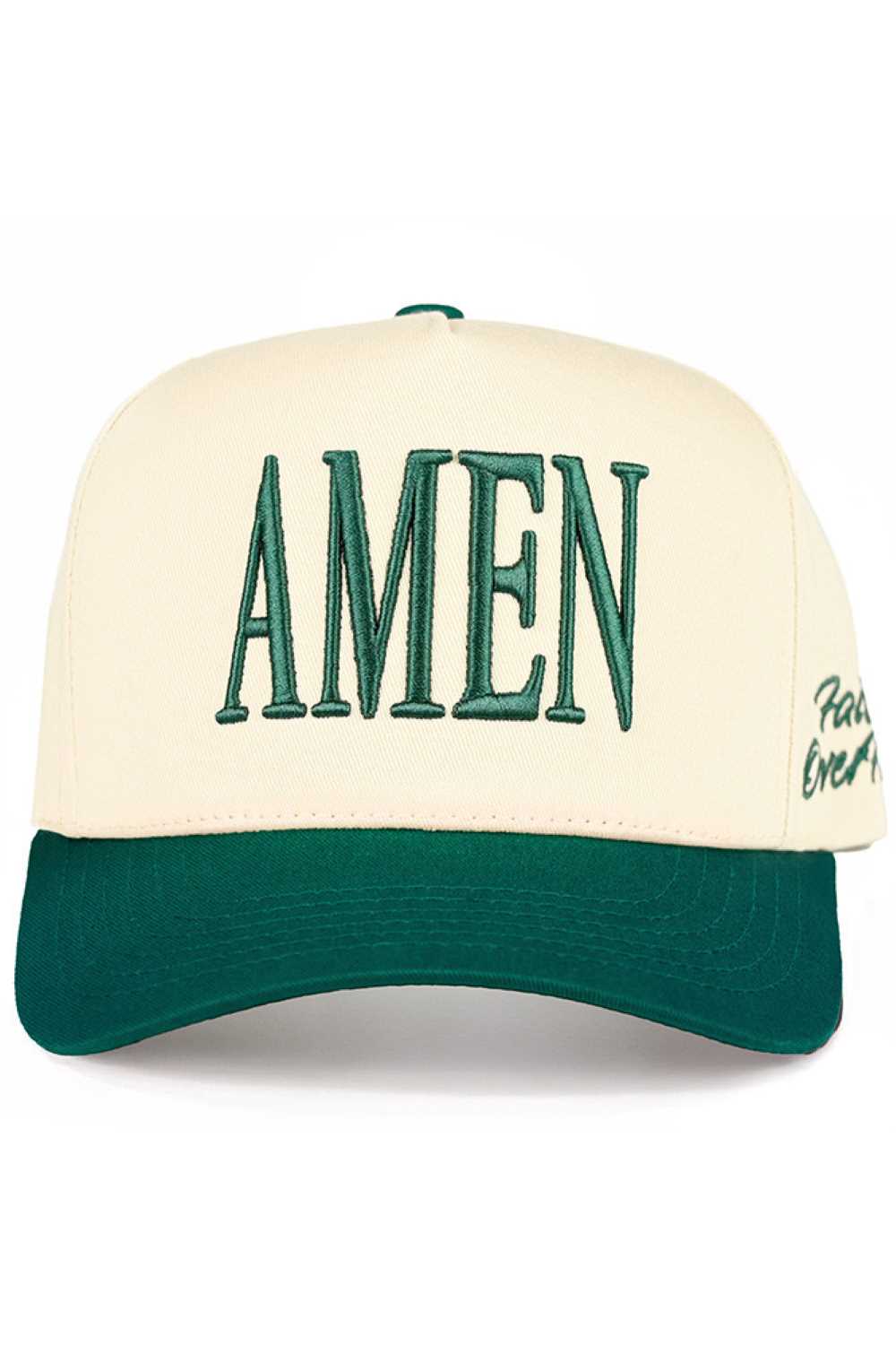 C.C AMEN Embroidered Letter Two Tone Trucker Hat
