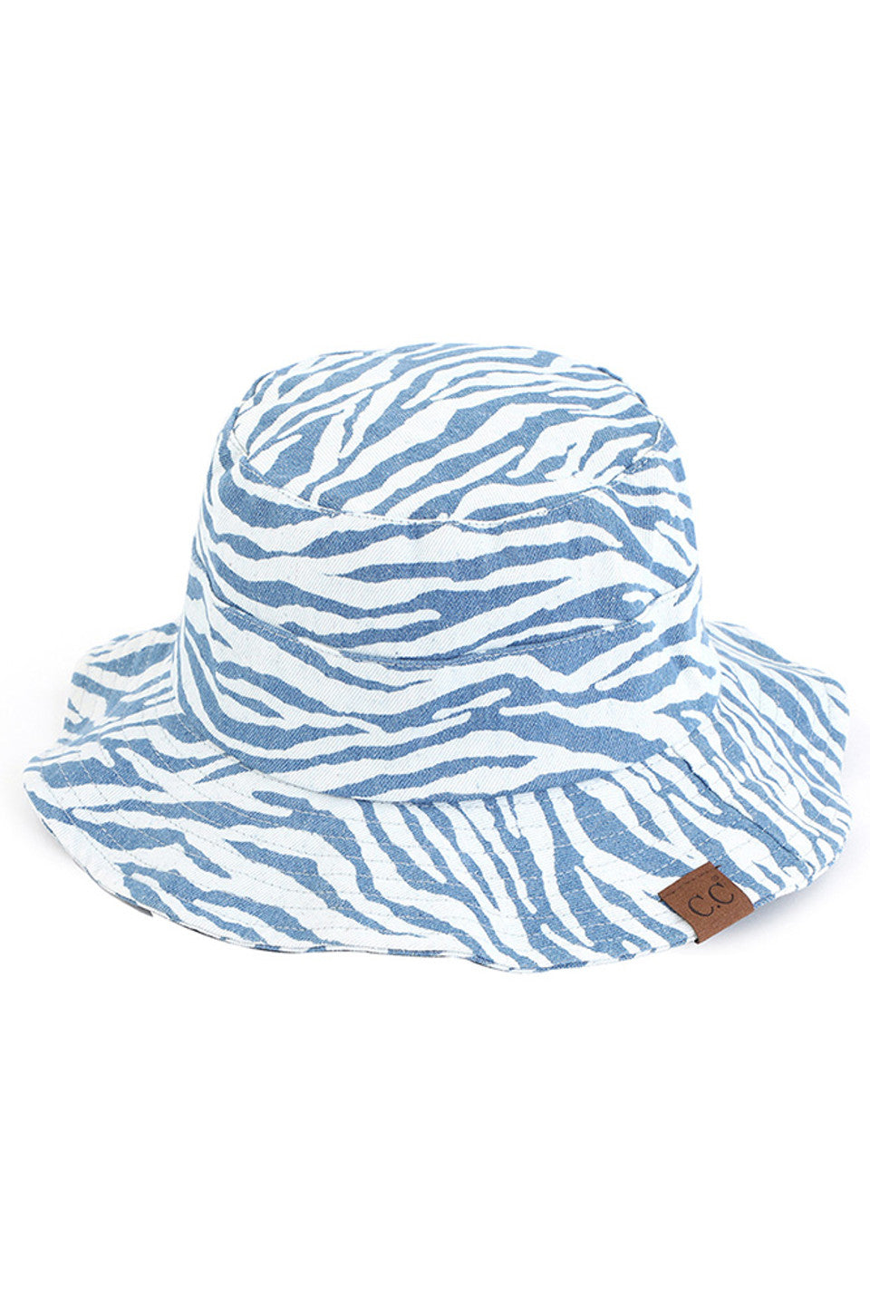 C.C ZEBRA PRINT BUCKET HAT