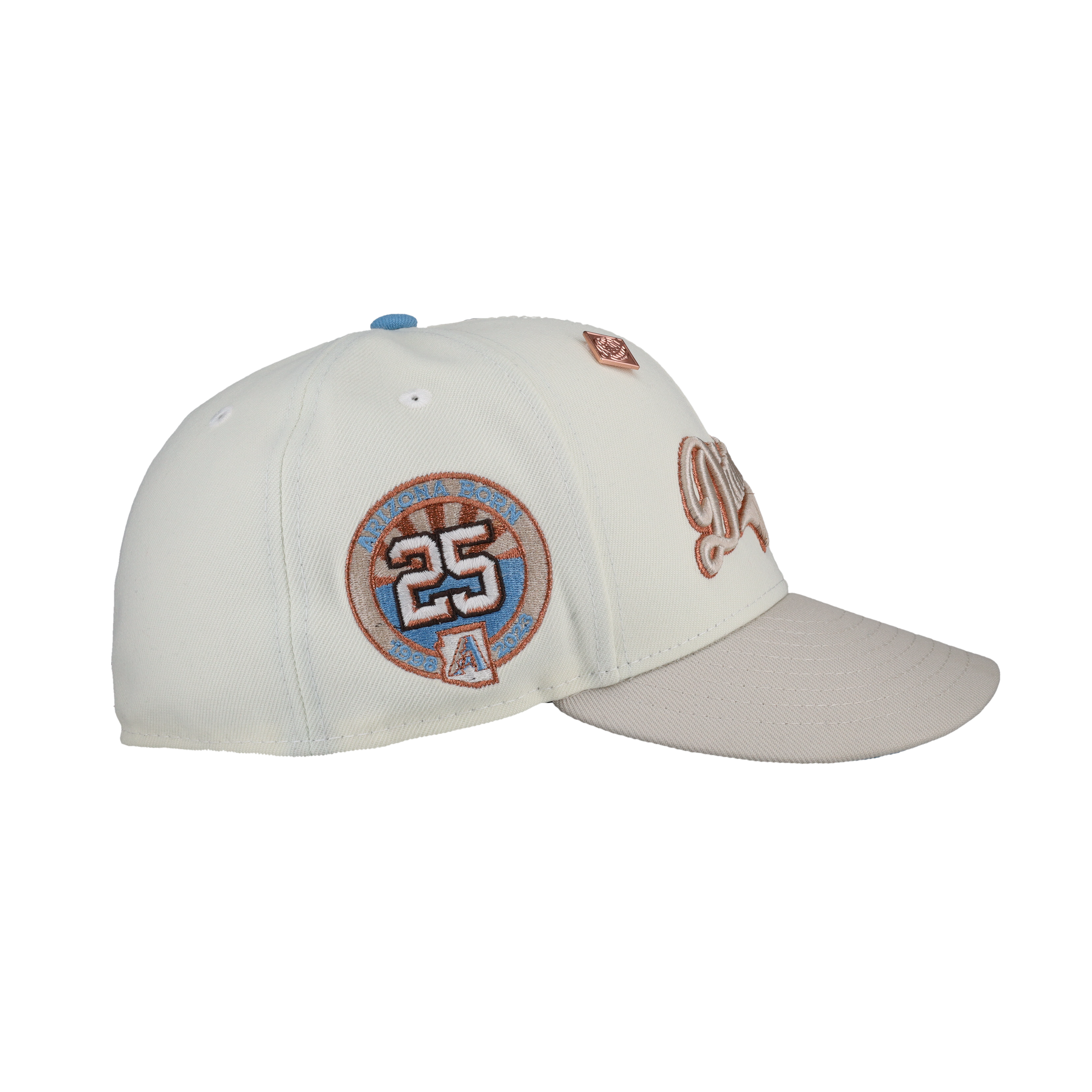 Arizona Diamondbacks 25th Anny Metallic Chrome/Stone 59Fifty Fitted Hat
