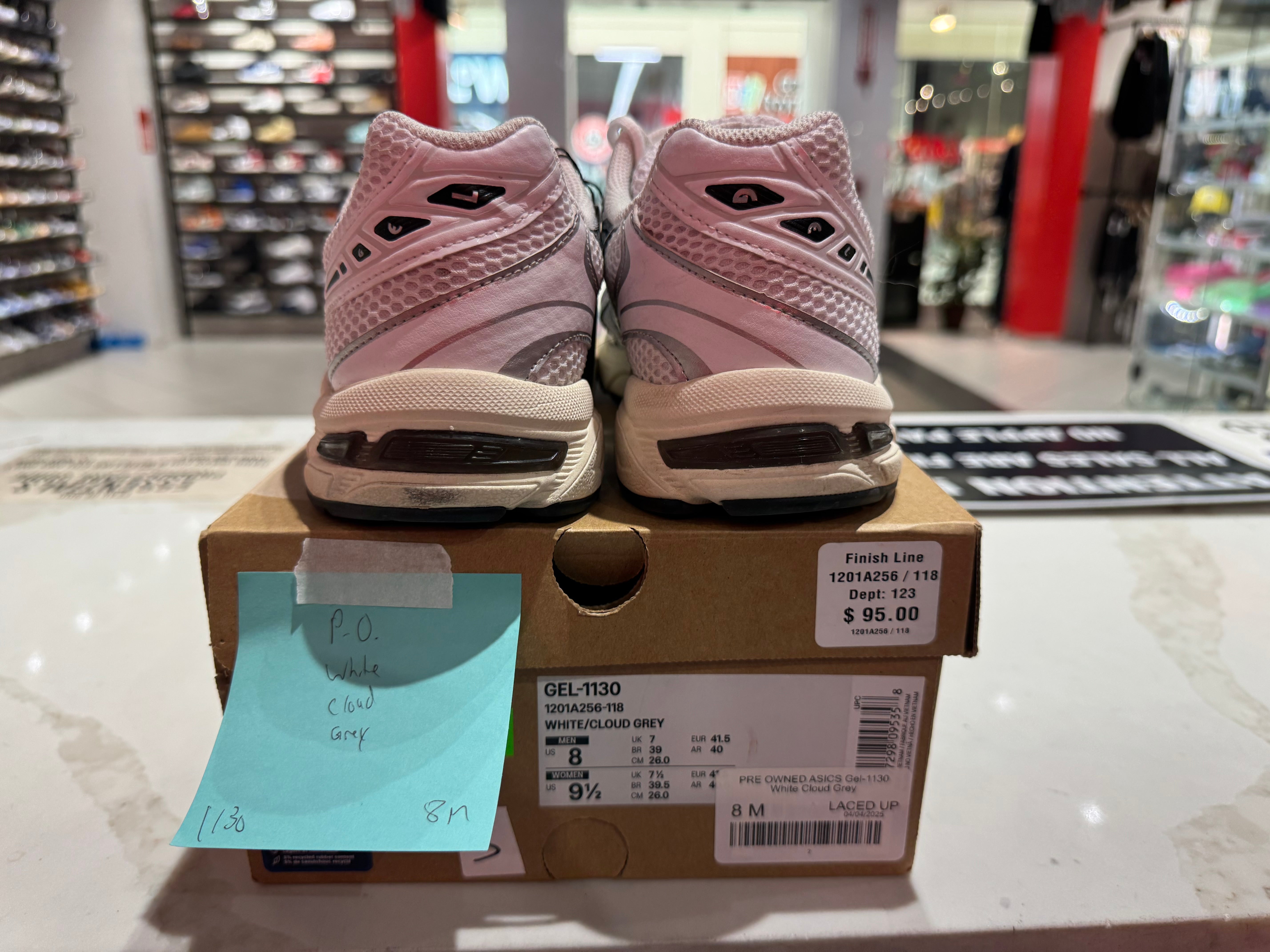 PRE OWNED ASICS Gel-1130 White Cloud Grey