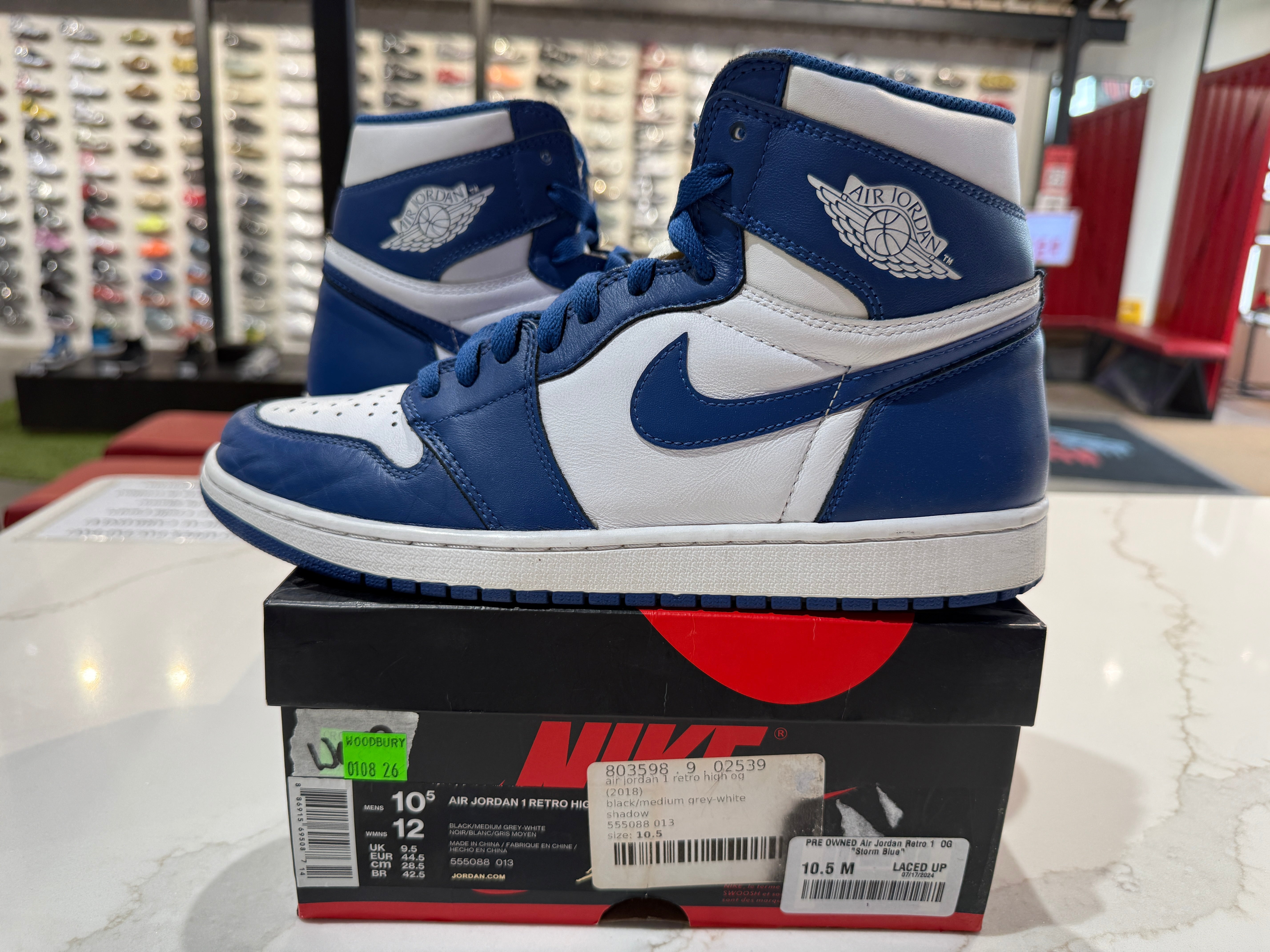 PRE OWNED Air Jordan Retro 1 OG "Storm Blue"
