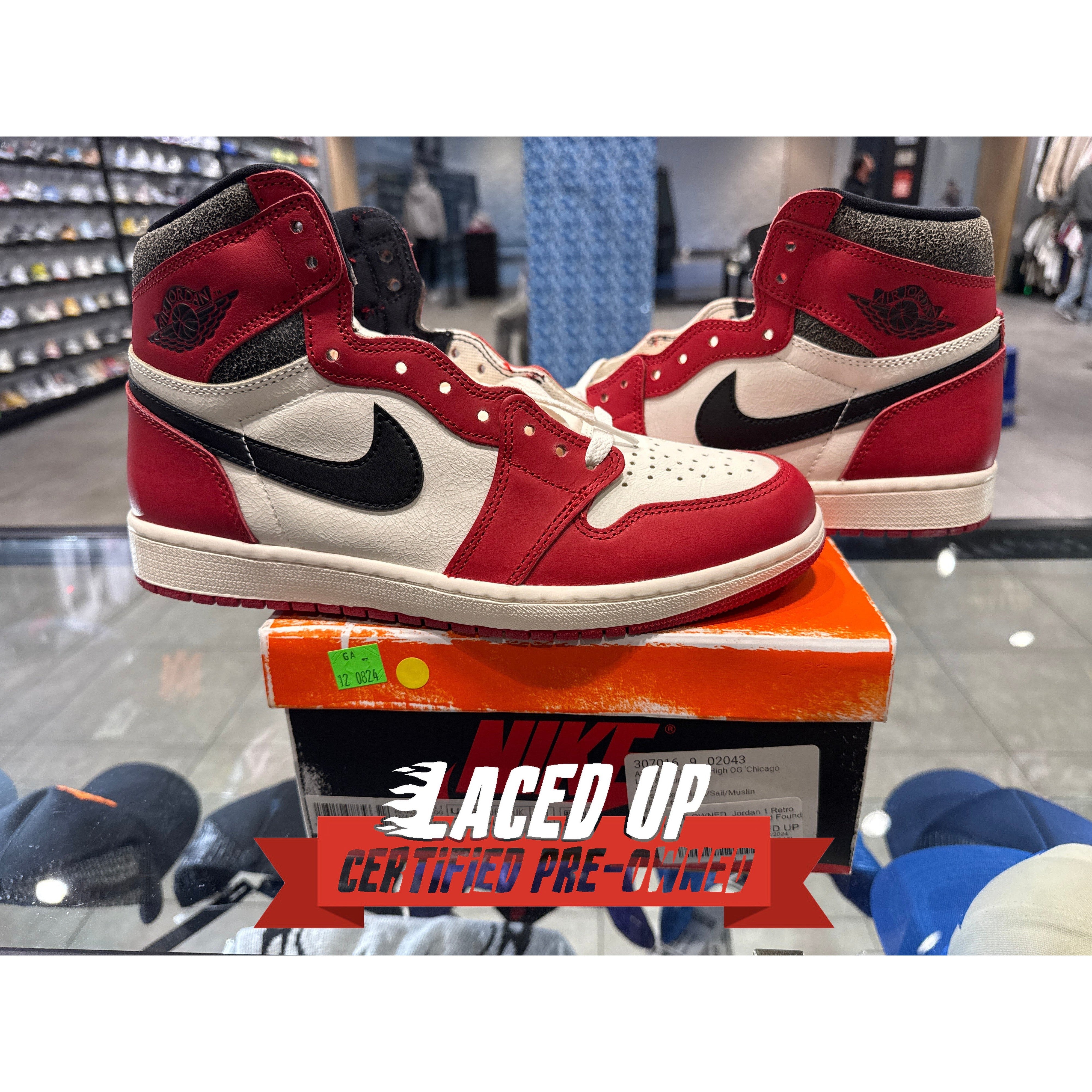 PRE OWNED Jordan 1 Retro High OG Chicago Lost and Found