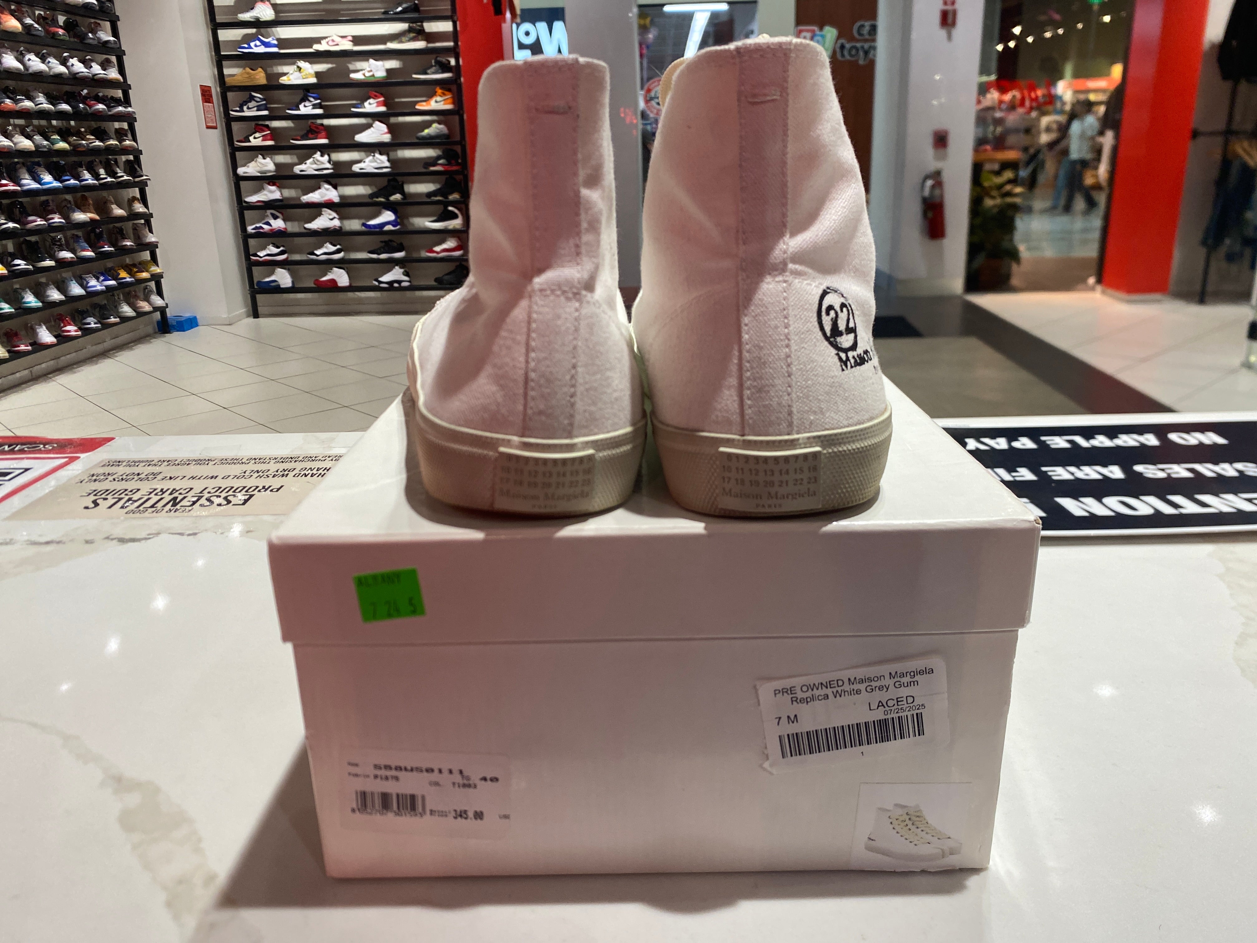 PRE OWNED Maison Margiela Replica White Grey Gum