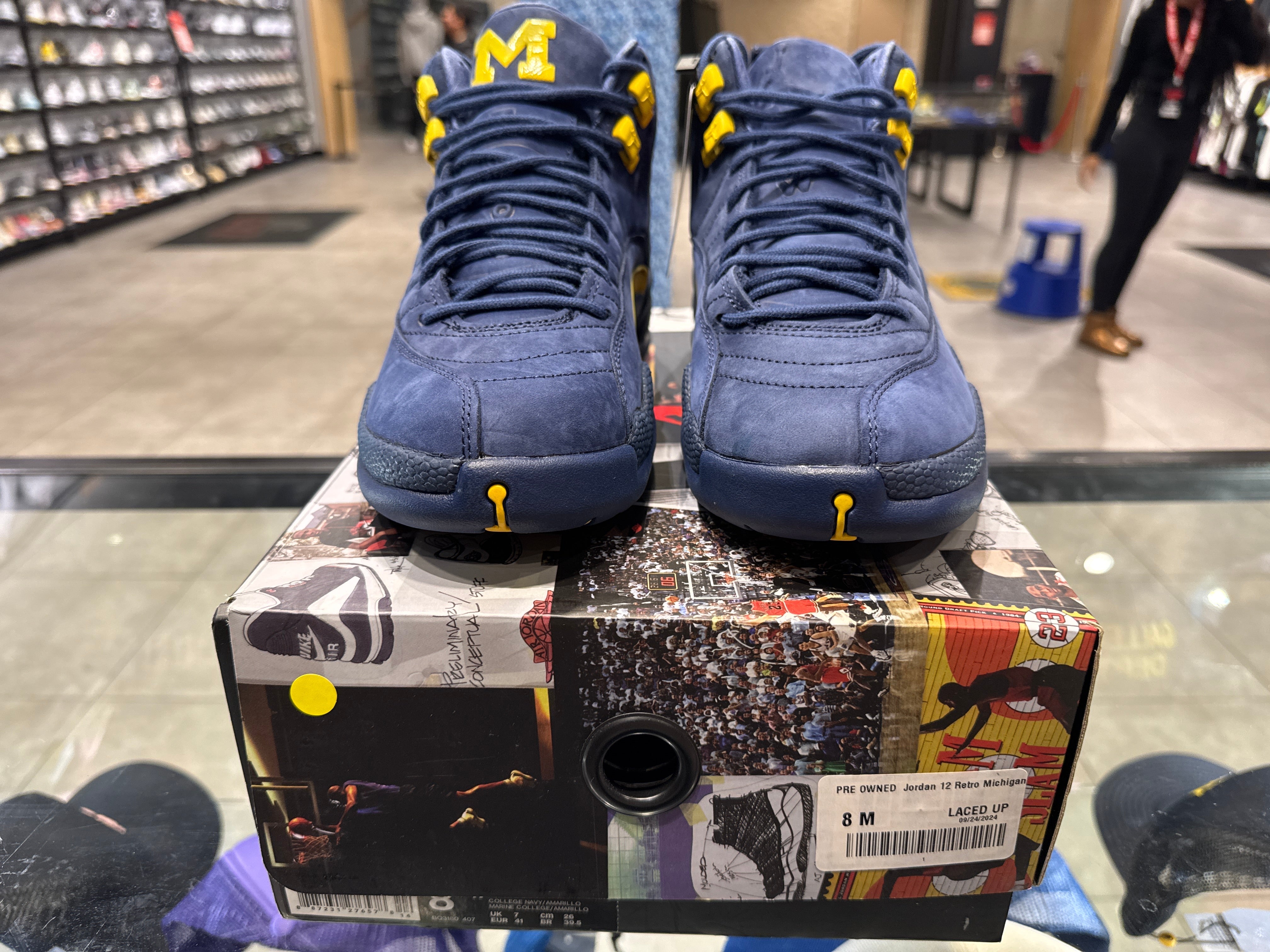 PRE OWNED Jordan 12 Retro Michigan