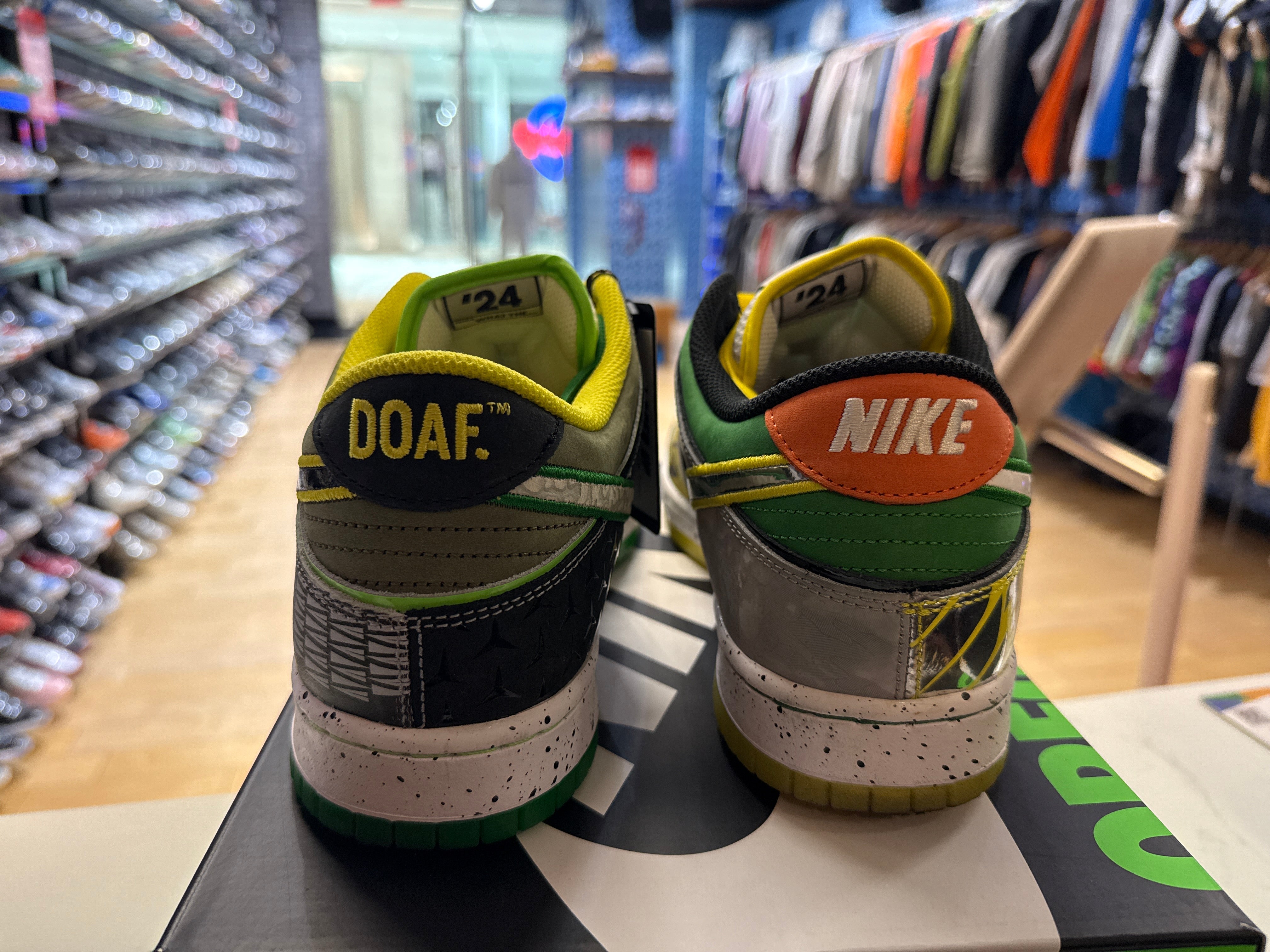 PRE OWNED Nike Dunk Low What the Duck Away University of Oregon PE