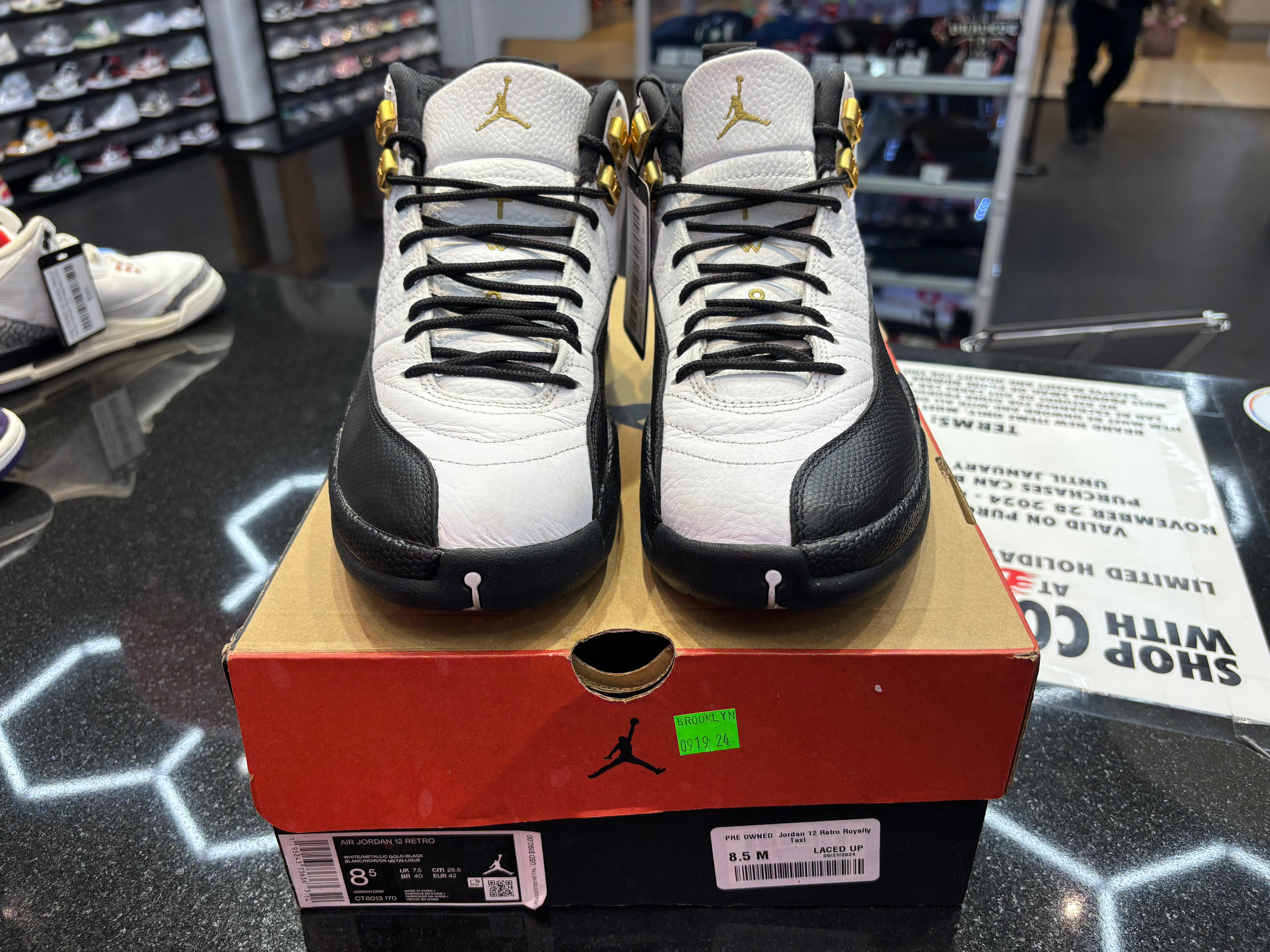 PRE OWNED Jordan 12 Retro Royalty Taxi