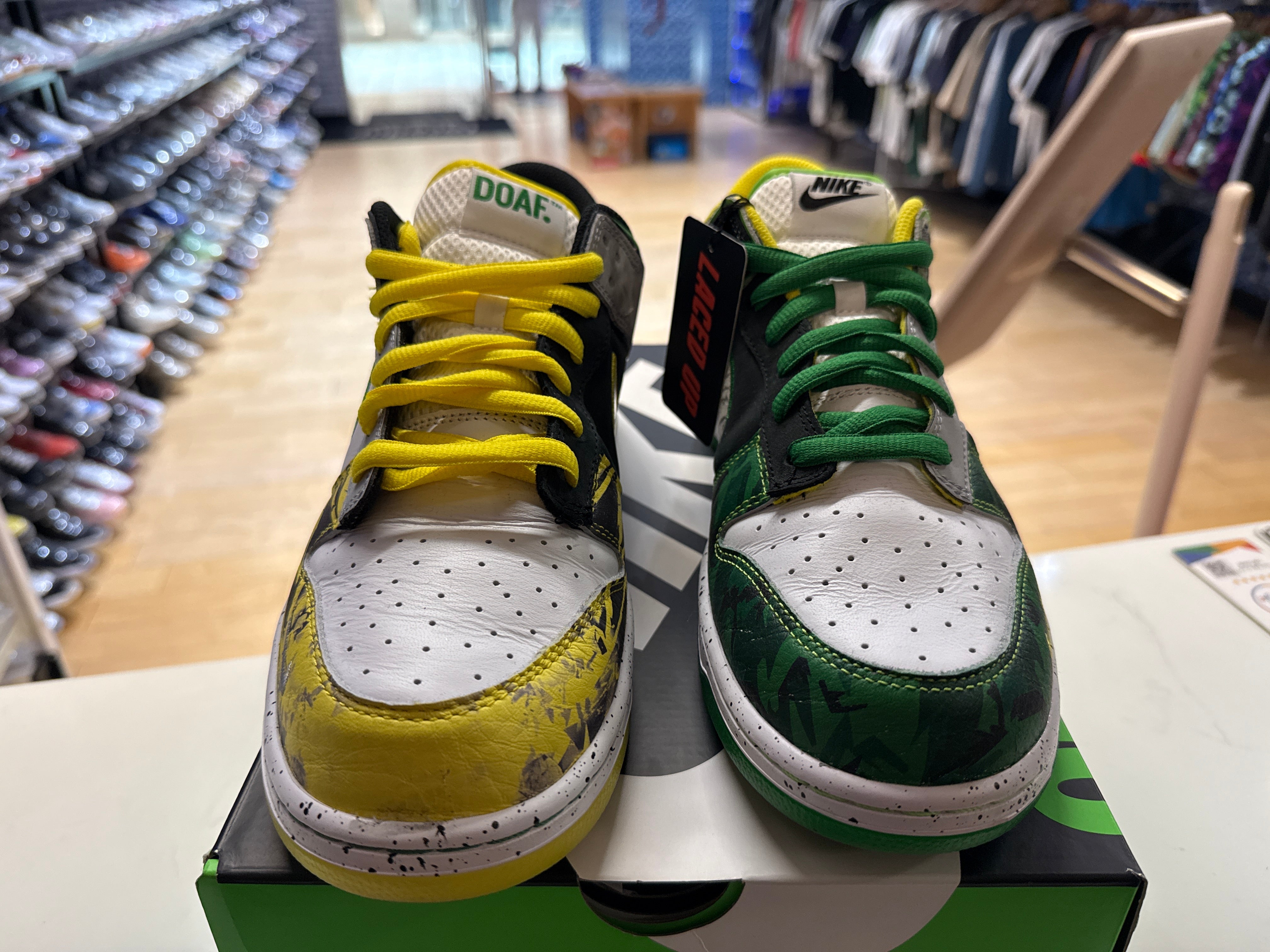 PRE OWNED Nike Dunk Low What the Duck Away University of Oregon PE