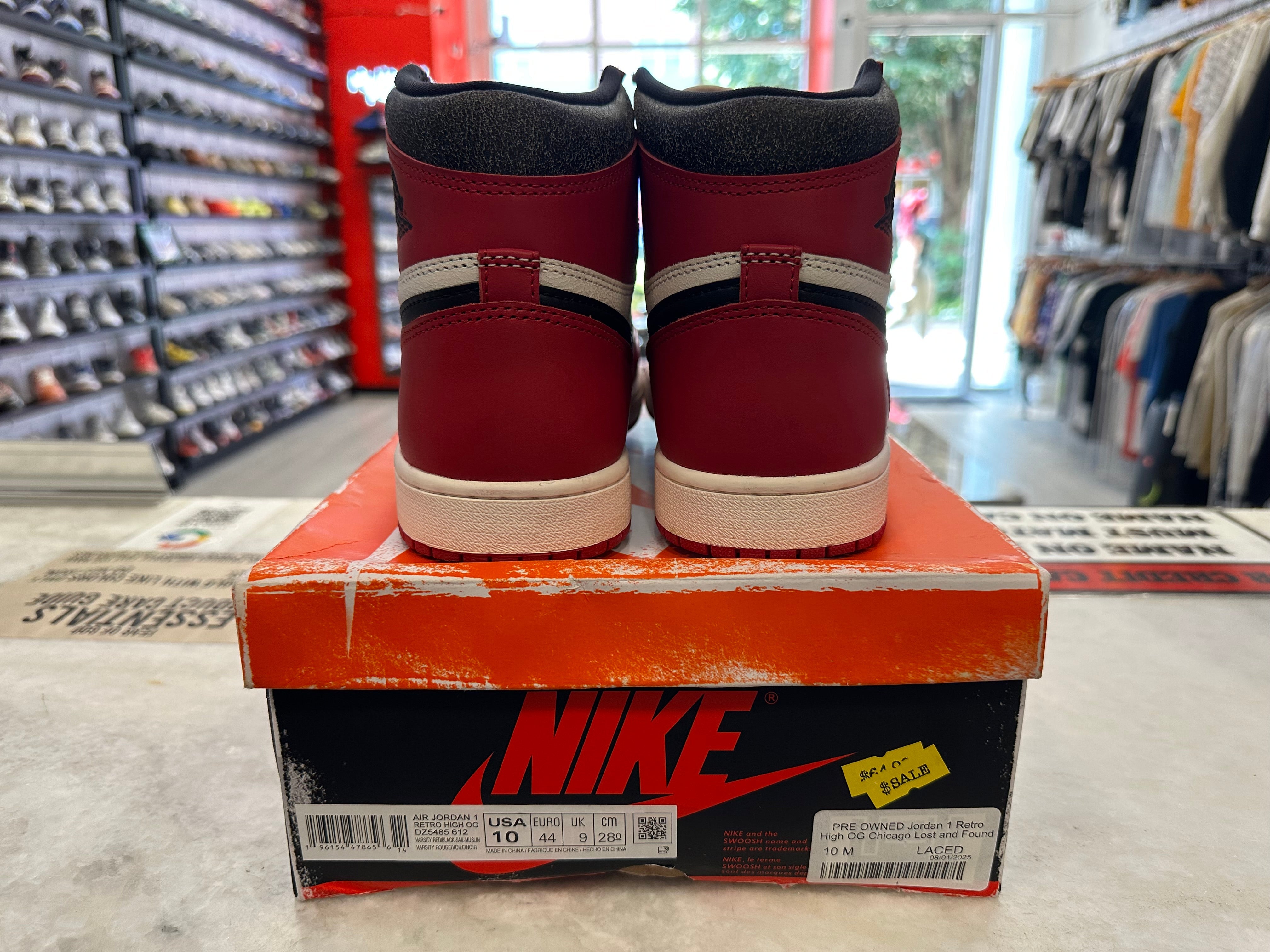 PRE OWNED Jordan 1 Retro High OG Chicago Lost and Found
