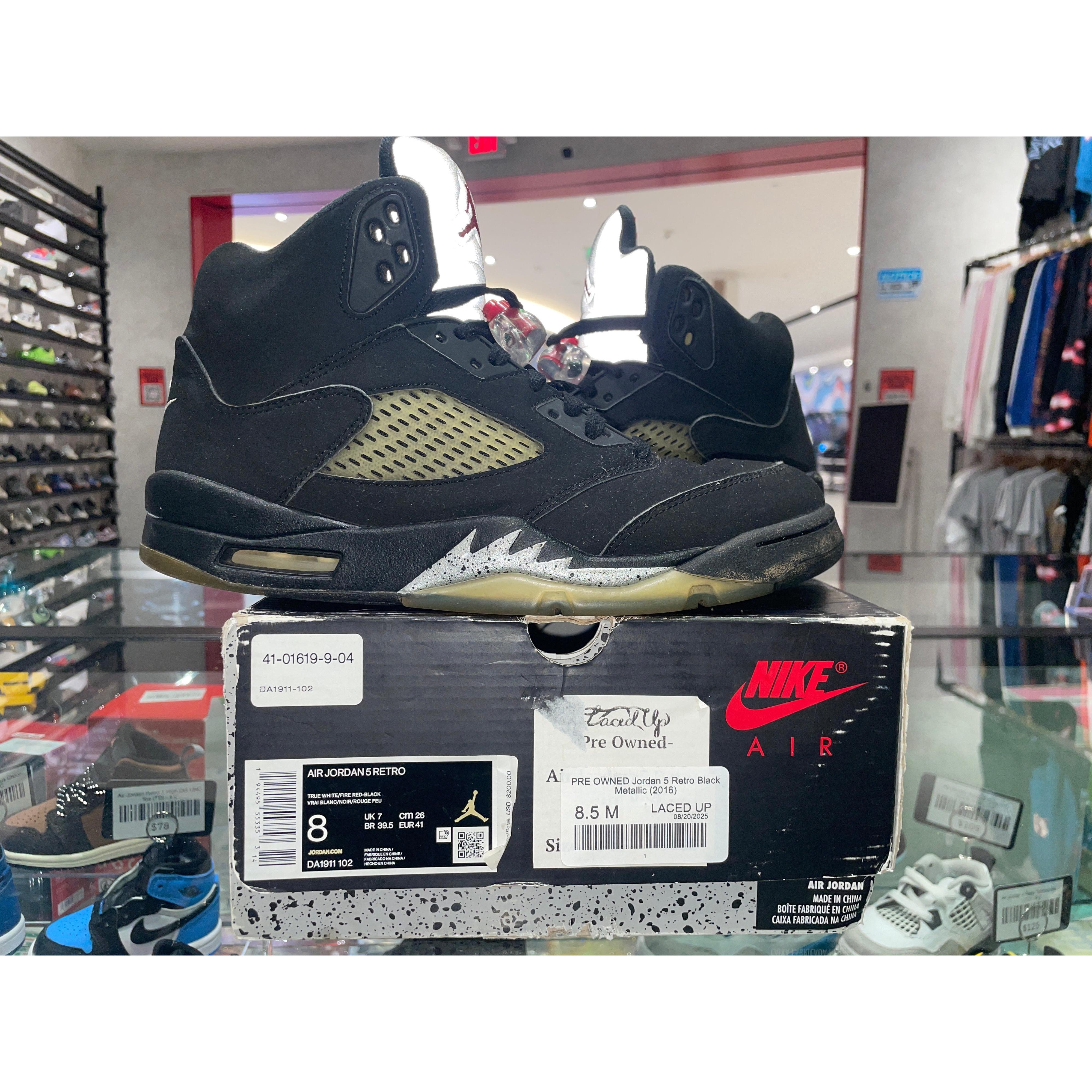 PRE OWNED Jordan 5 Retro Black Metallic (2016)