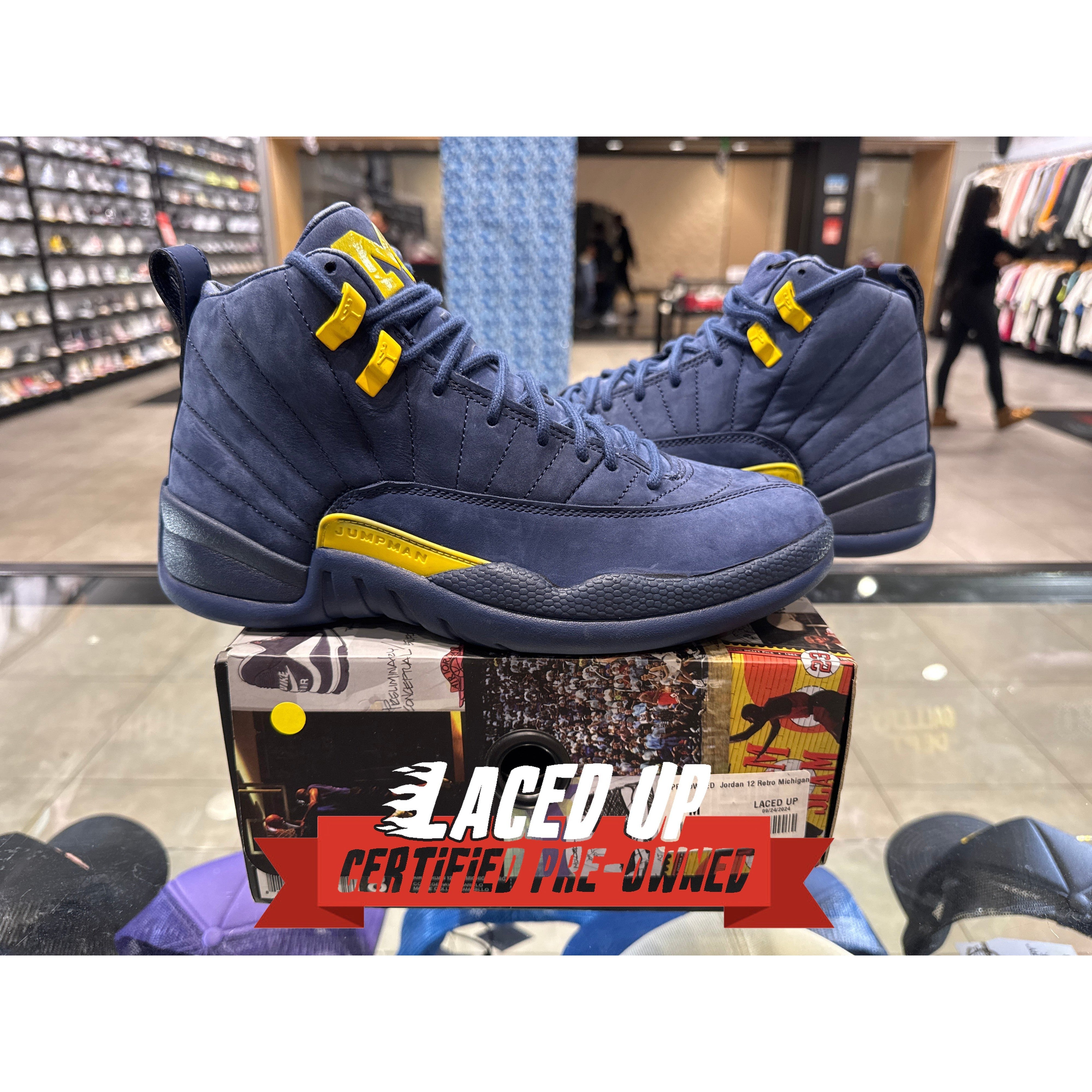 PRE OWNED Jordan 12 Retro Michigan