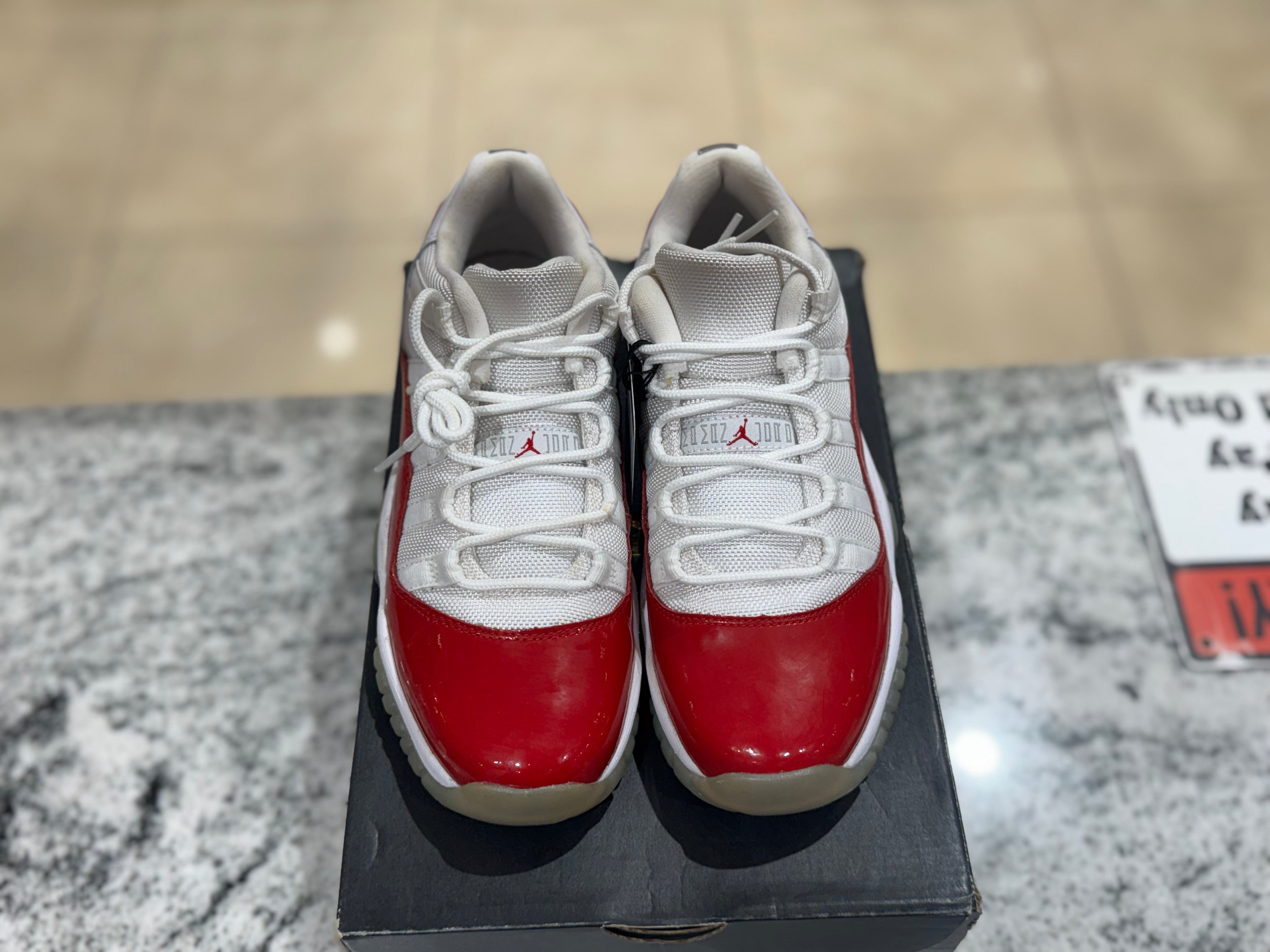 PRE OWNED Jordan 11 Retro Low Cherry (2016) (GS)