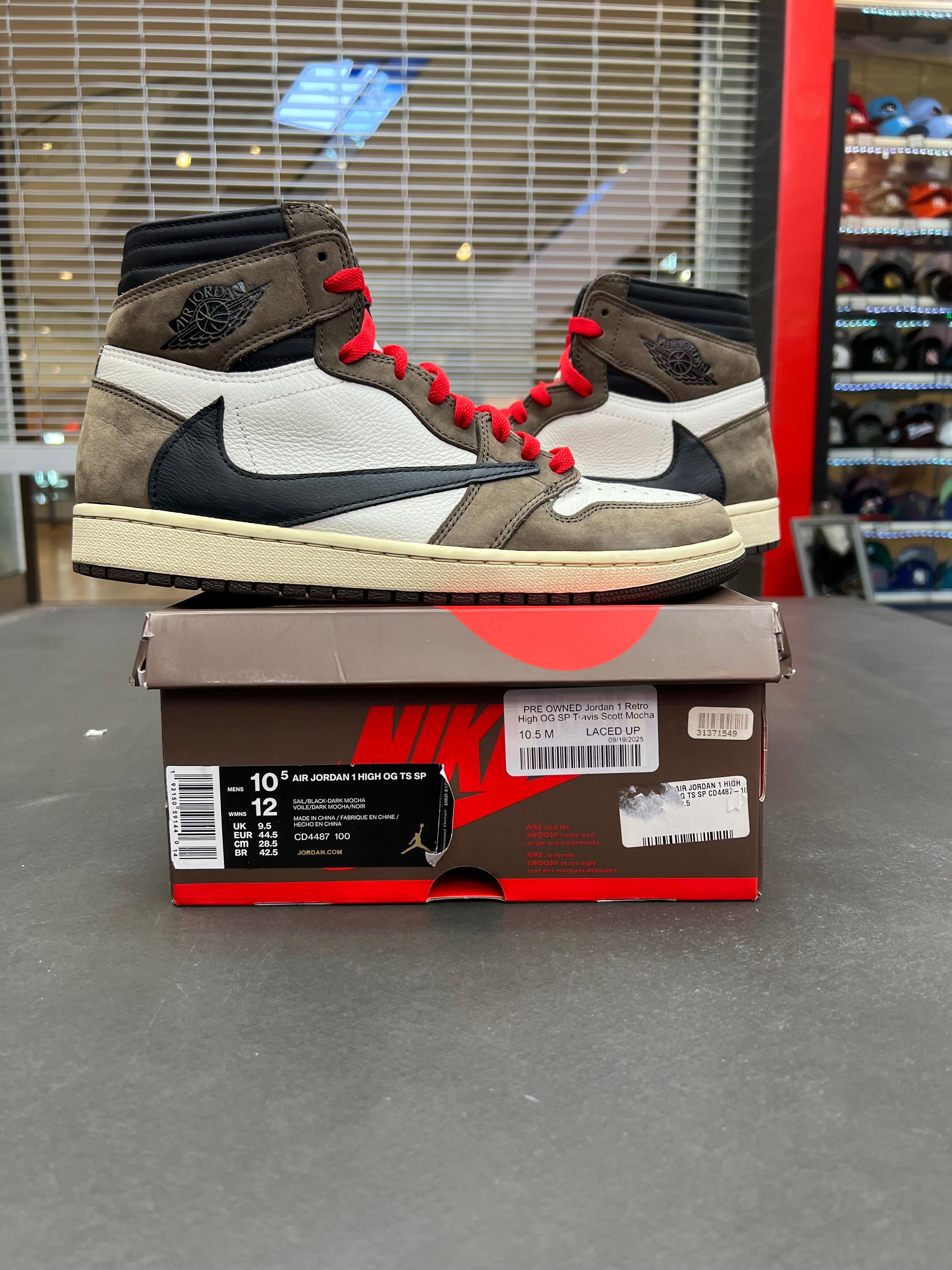 PRE OWNED Jordan 1 Retro High OG SP Travis Scott Mocha
