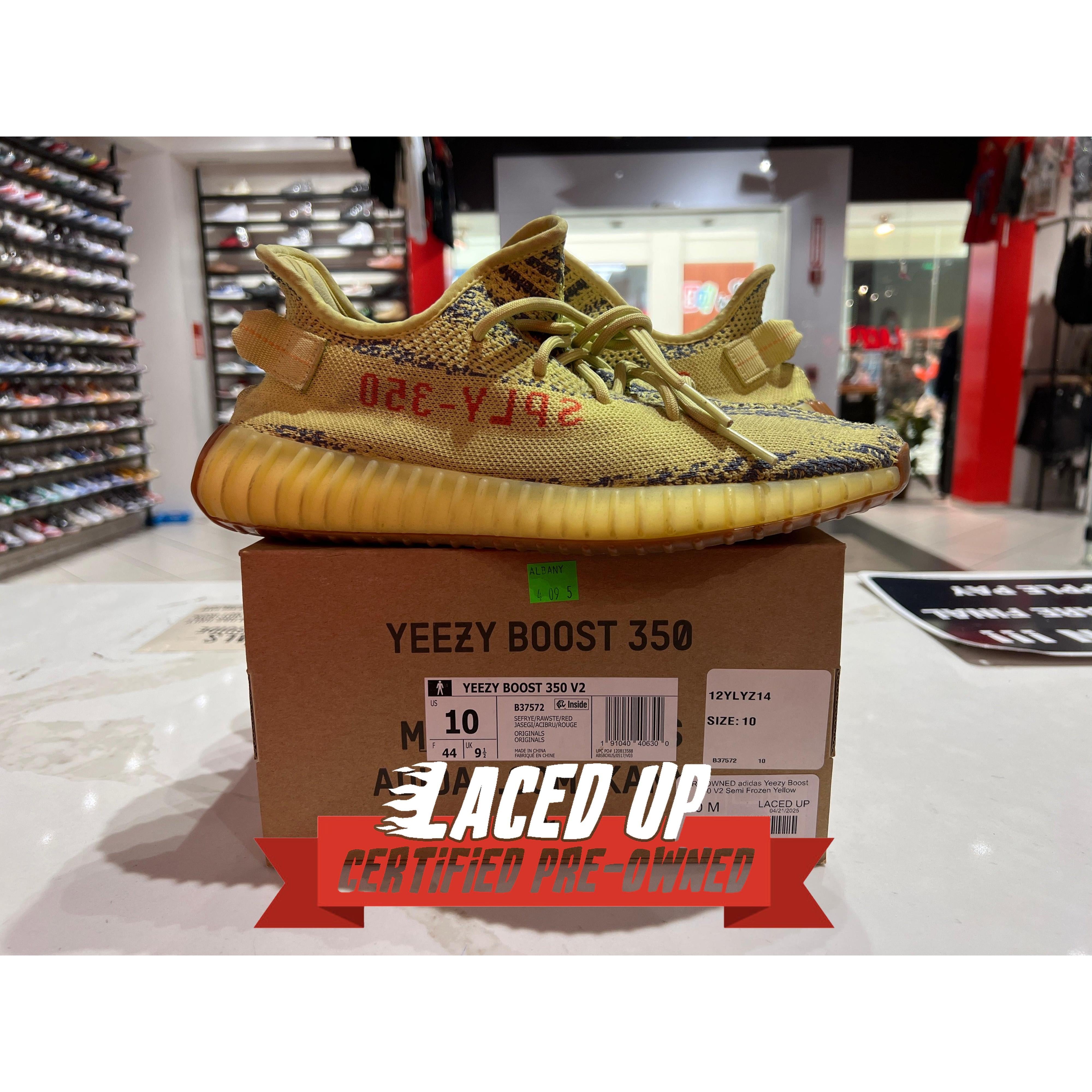 PRE OWNED adidas Yeezy Boost 350 V2 Semi Frozen Yellow