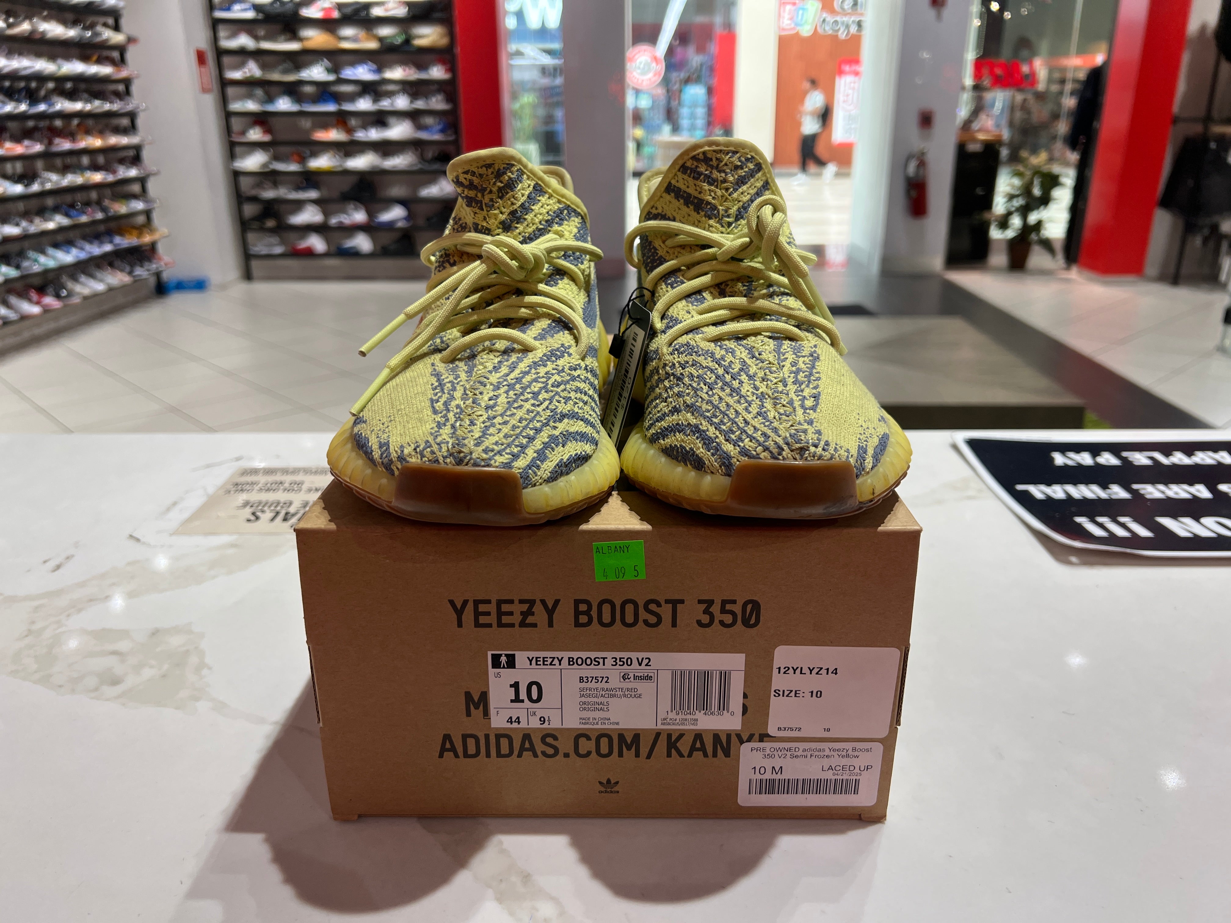 PRE OWNED adidas Yeezy Boost 350 V2 Semi Frozen Yellow