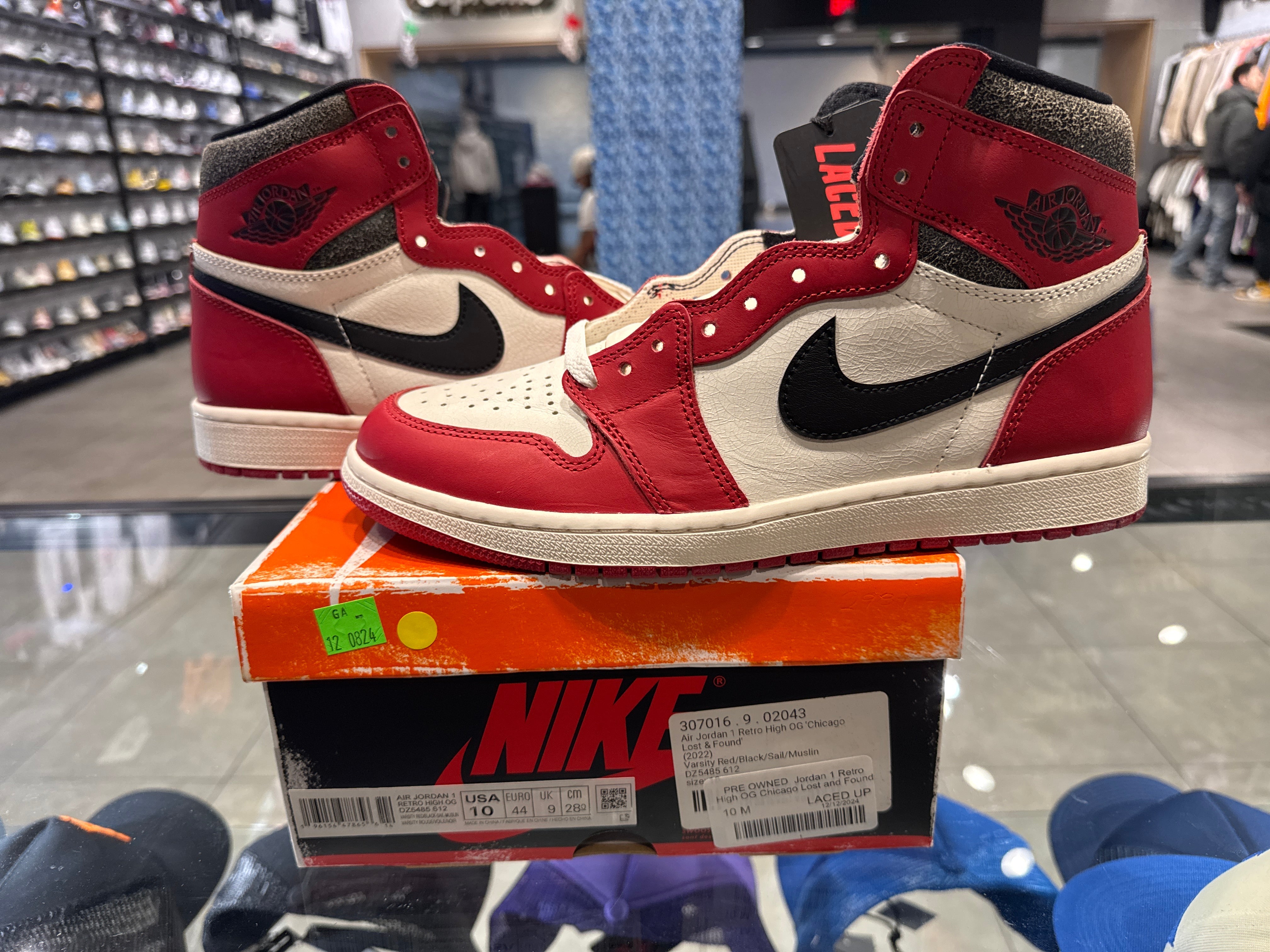PRE OWNED Jordan 1 Retro High OG Chicago Lost and Found