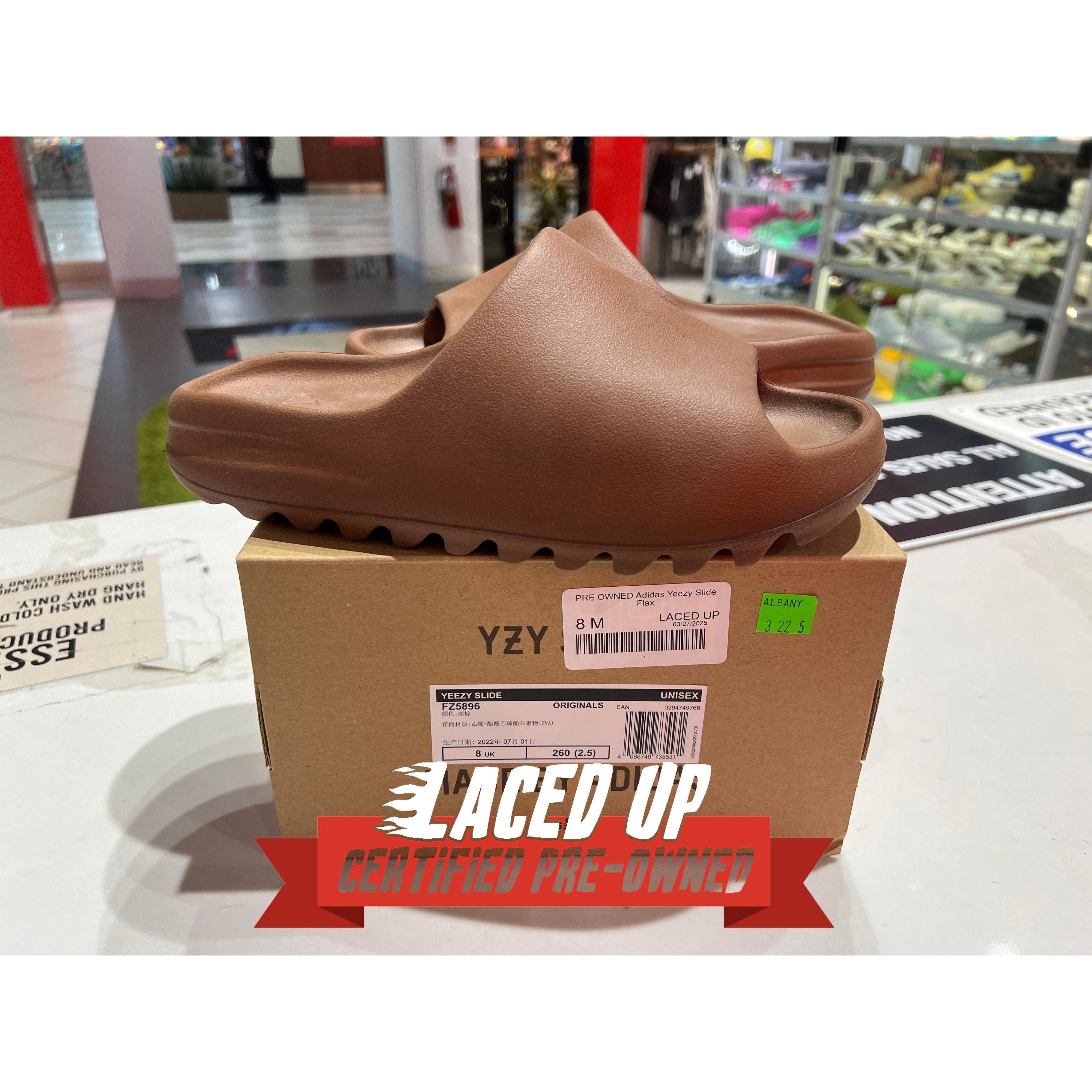 PRE OWNED Adidas Yeezy Slide Flax