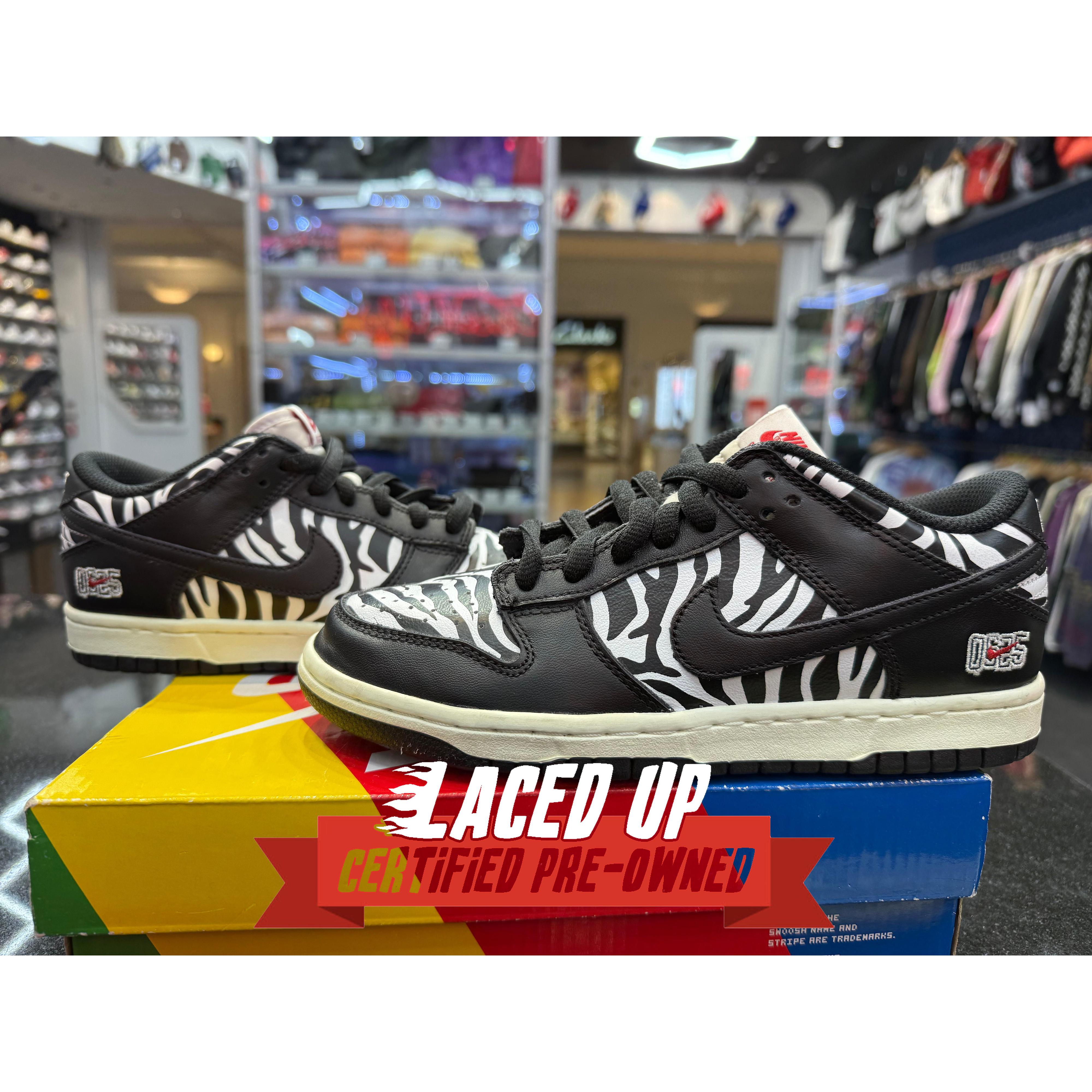 PRE OWNED Nike Sb Dunk Low “Quatersnacks Zebra”