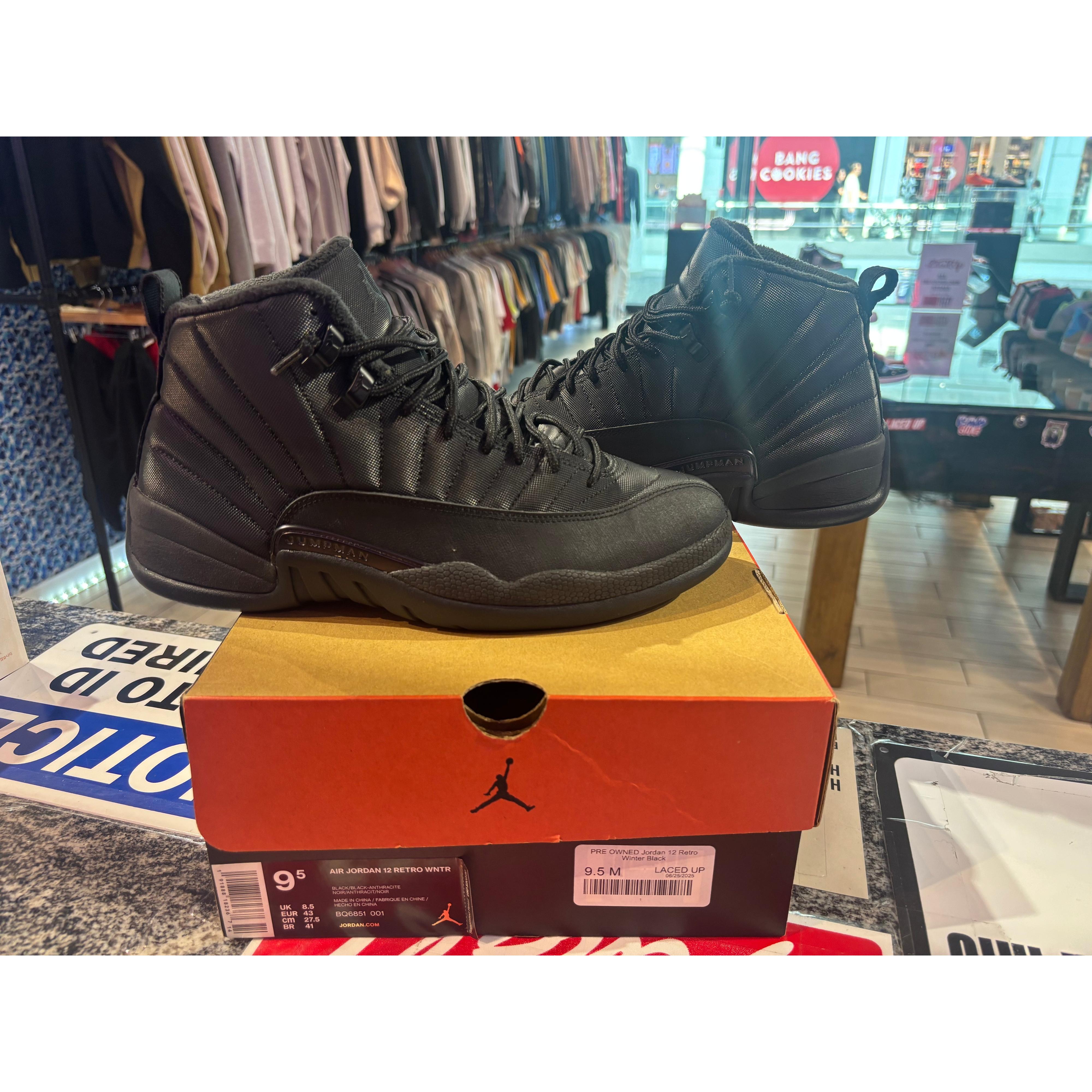 PRE OWNED Jordan 12 Retro Winter Black