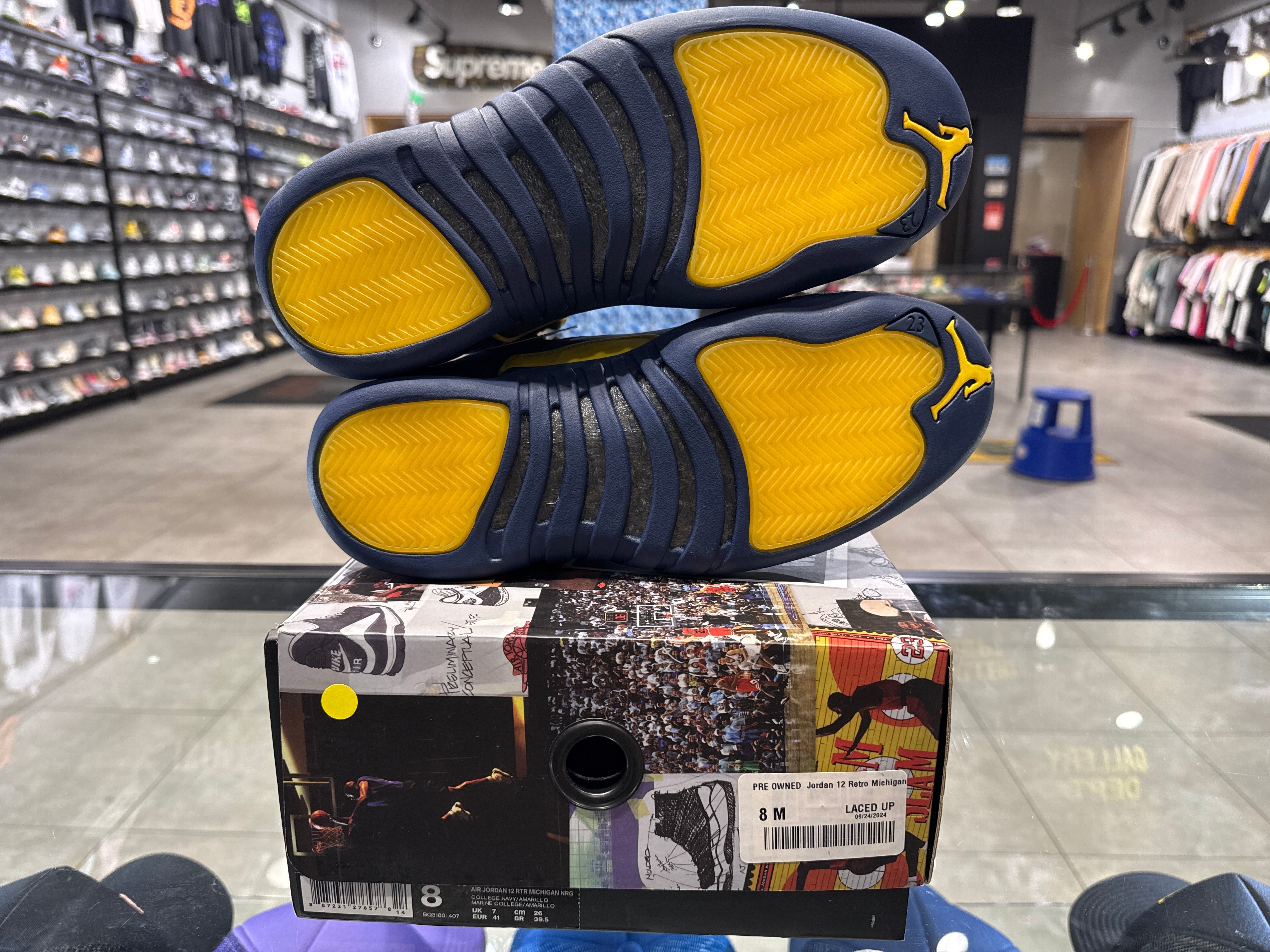 PRE OWNED Jordan 12 Retro Michigan