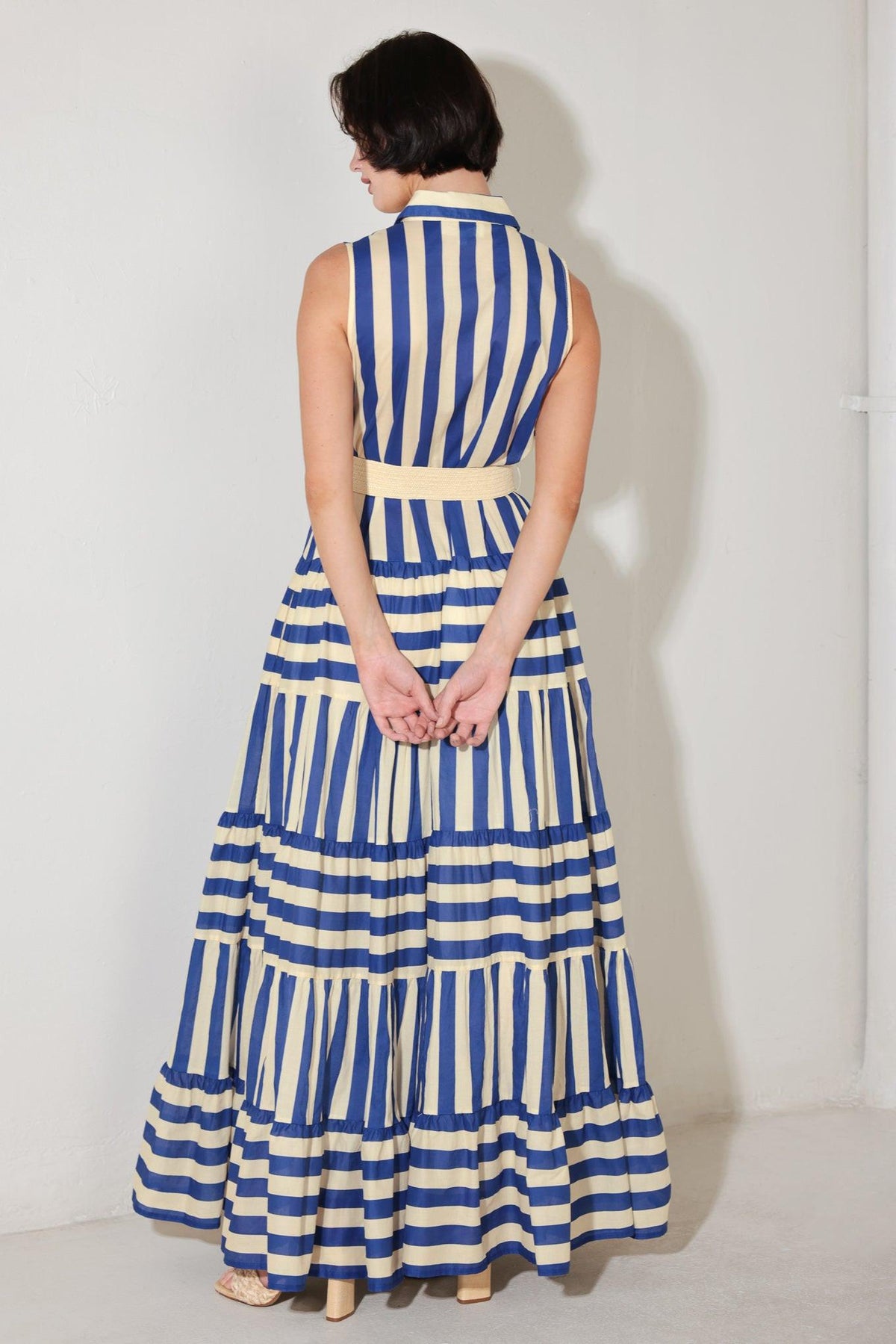 SUNSET BOARDWALK STRIP MAXI DRESS