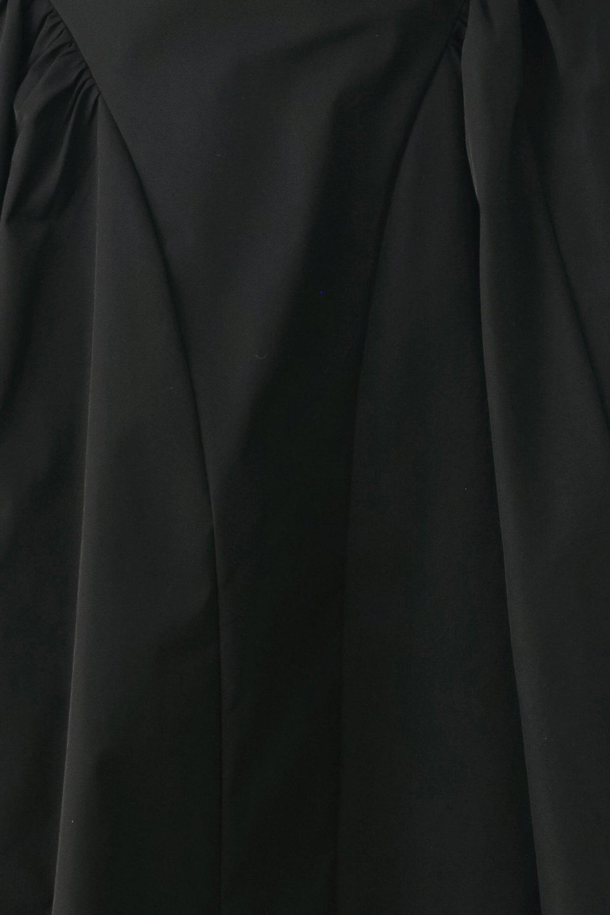 SCULPTED NOIR SHIRRED MIDI SKIRT