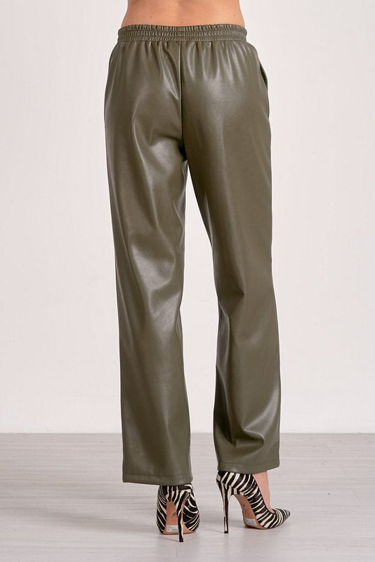 Jaya Faux Leather Pant Pine