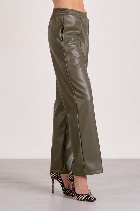 Jaya Faux Leather Pant Pine