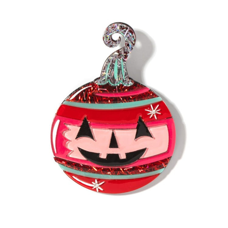 Spooktacular Sparkle Brooch by Johanna Parker x Lipstick & Chrome — Halloween Glitter Acrylic Pin
