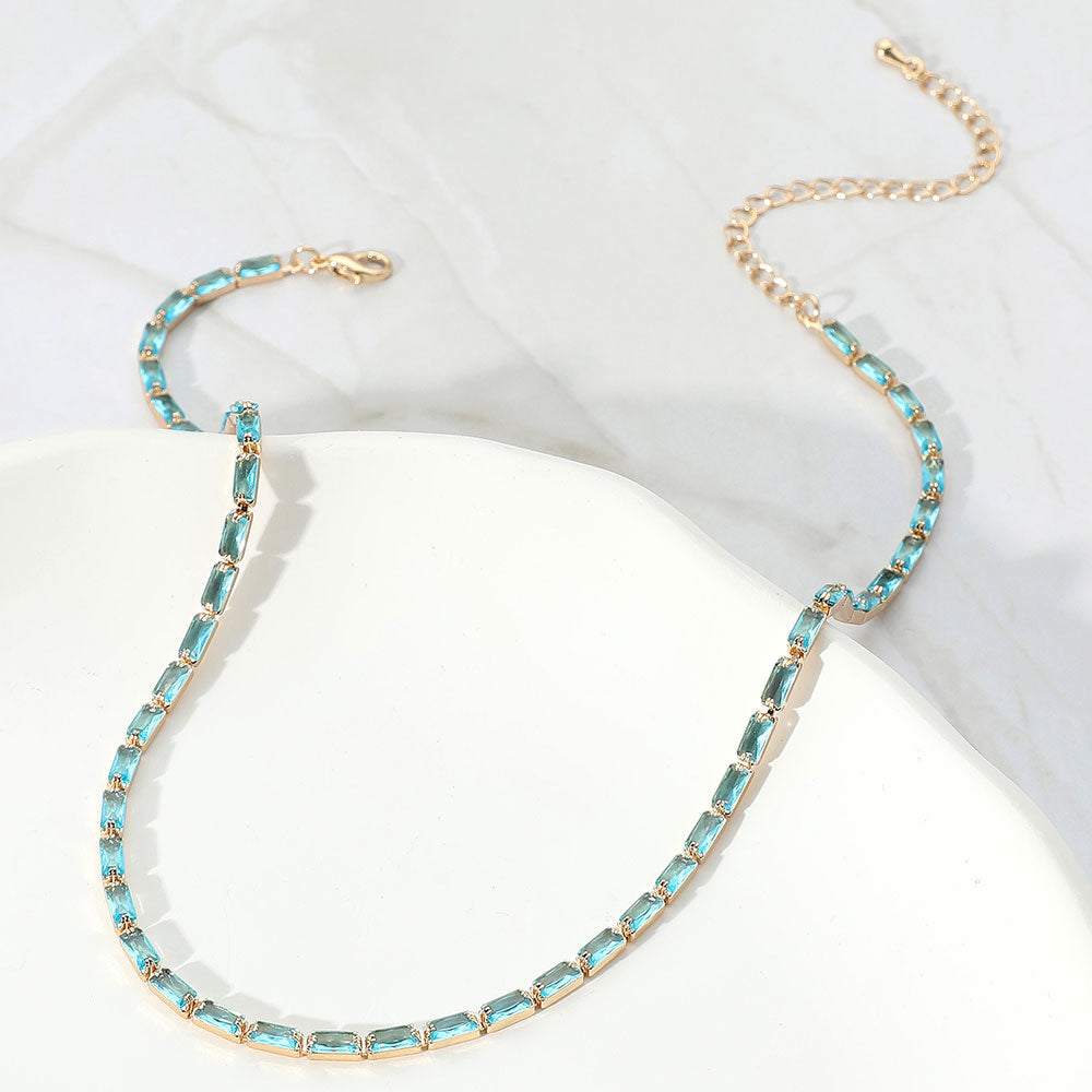 Rectangle Stone Necklace