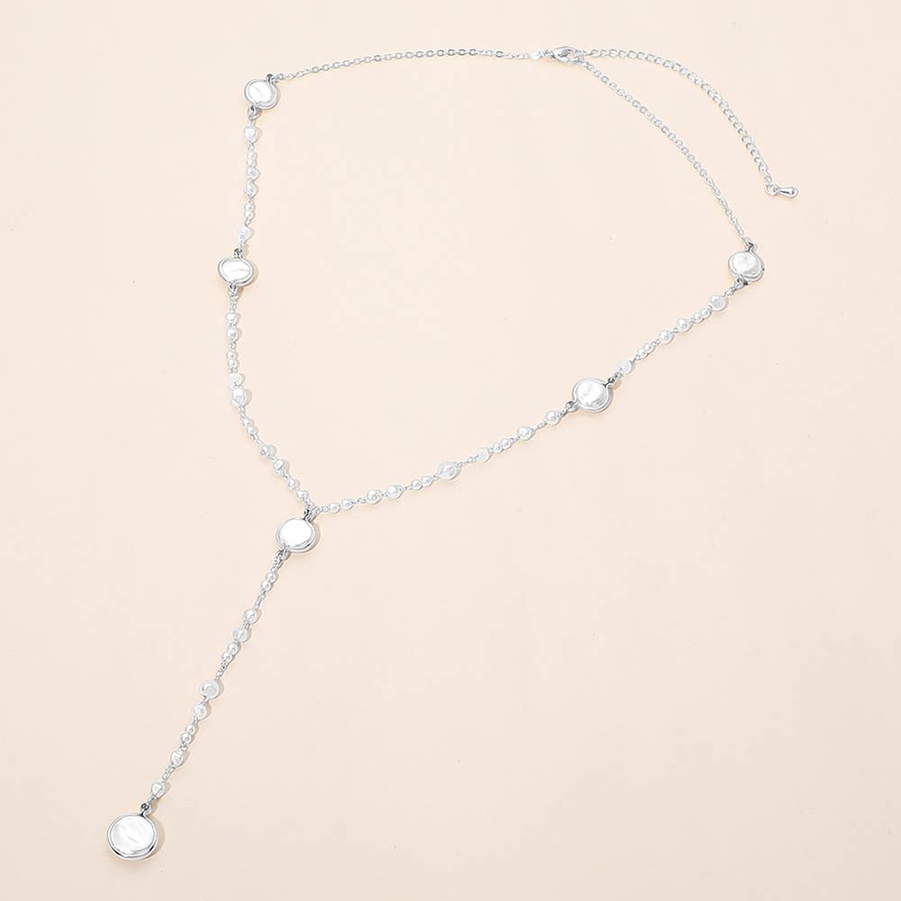 Pearl Station Y-Shaped Necklace