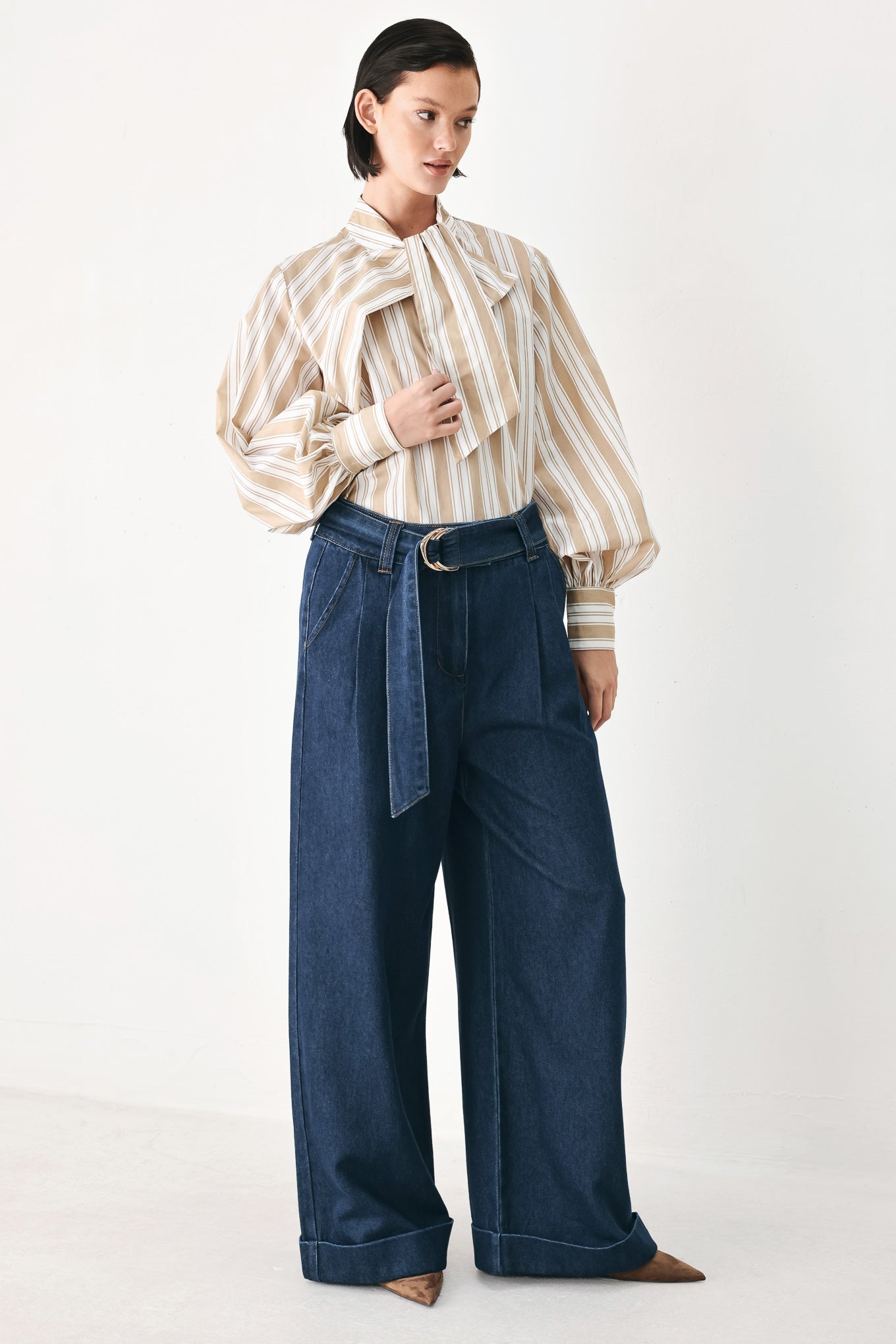 DEEP INDIGO MODERN MUSE DENIM PANTS
