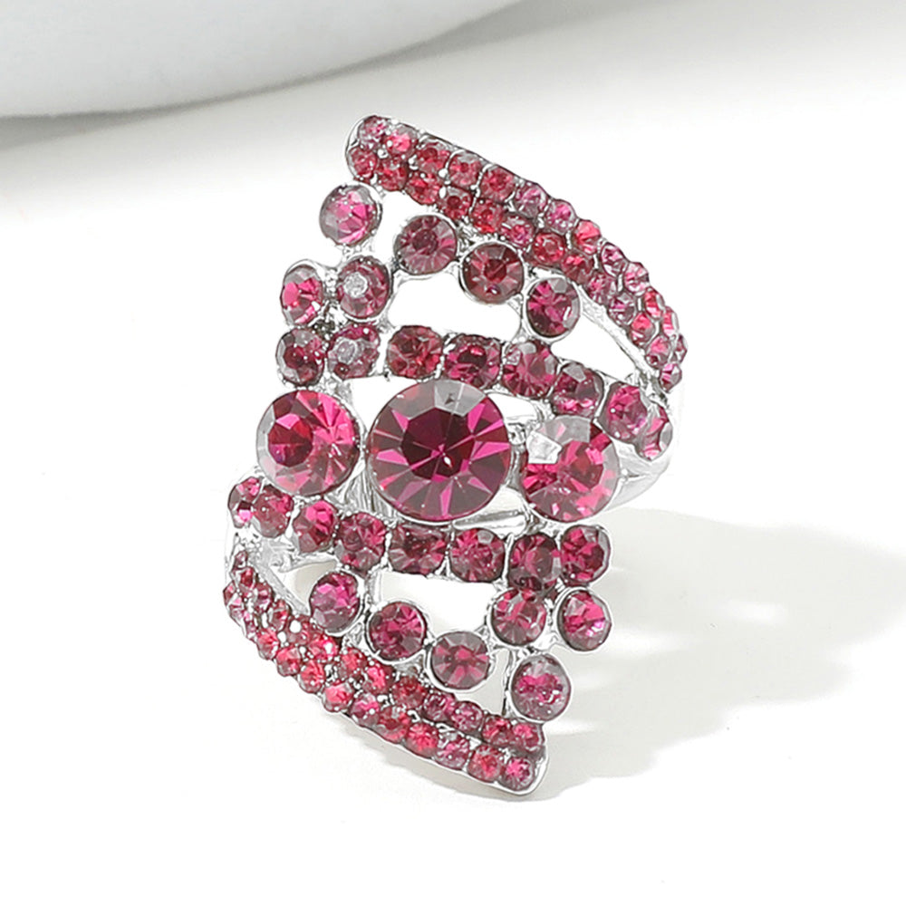 Bubble Stone Cluster Stretch Ring