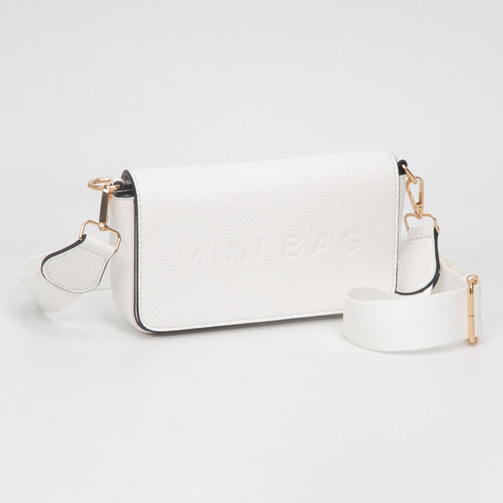 Faux Leather MINI BAG Message Structured Crossbody Bag