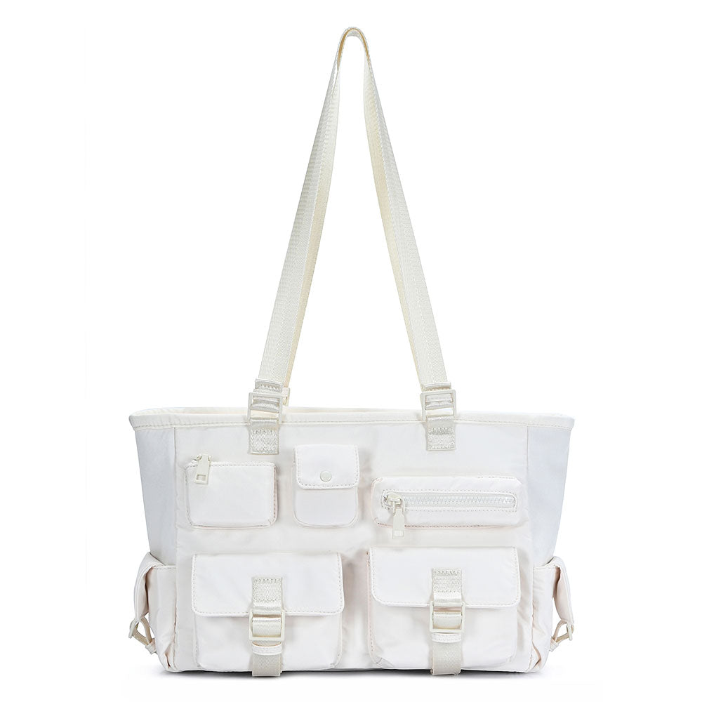 Multi Pocket Utility Shoulder Tote Bag