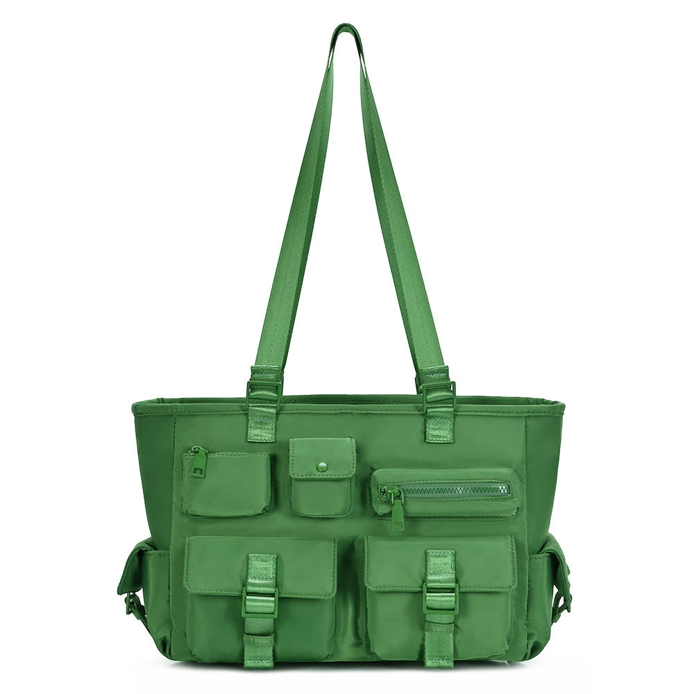 Multi Pocket Utility Shoulder Tote Bag