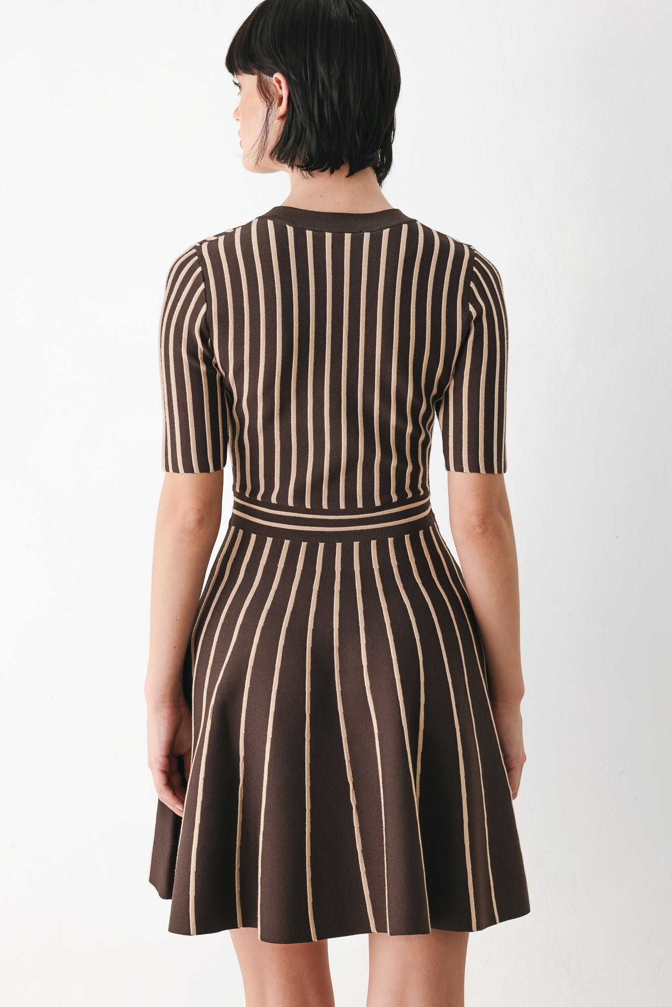 BROWN PARLOR MELODY SWEATER MINI DRESS