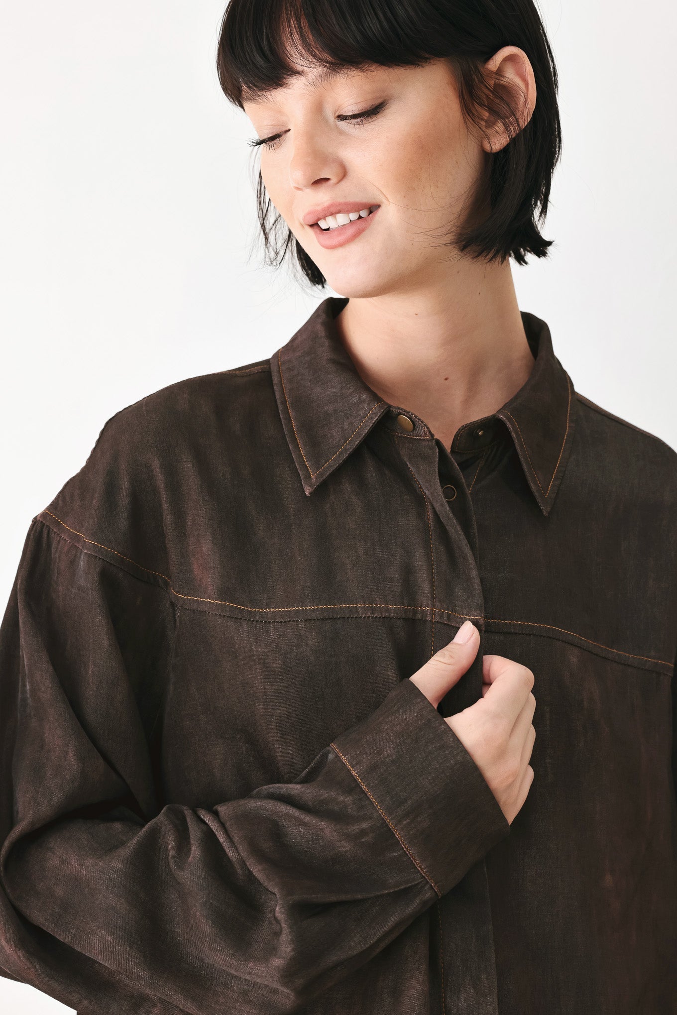 SABLE LOUNGE WOVEN TOP