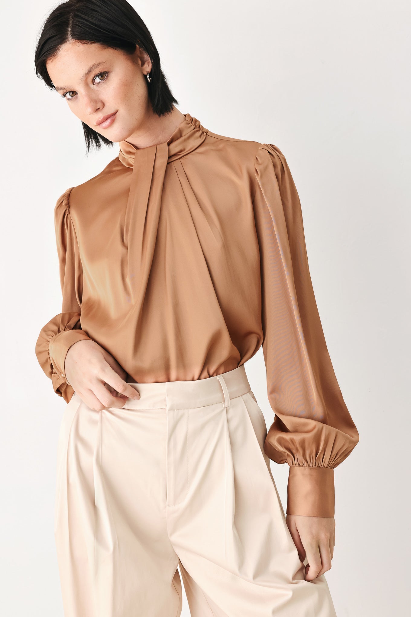 GOLDEN HOUR HIGH NECK BLOUSE