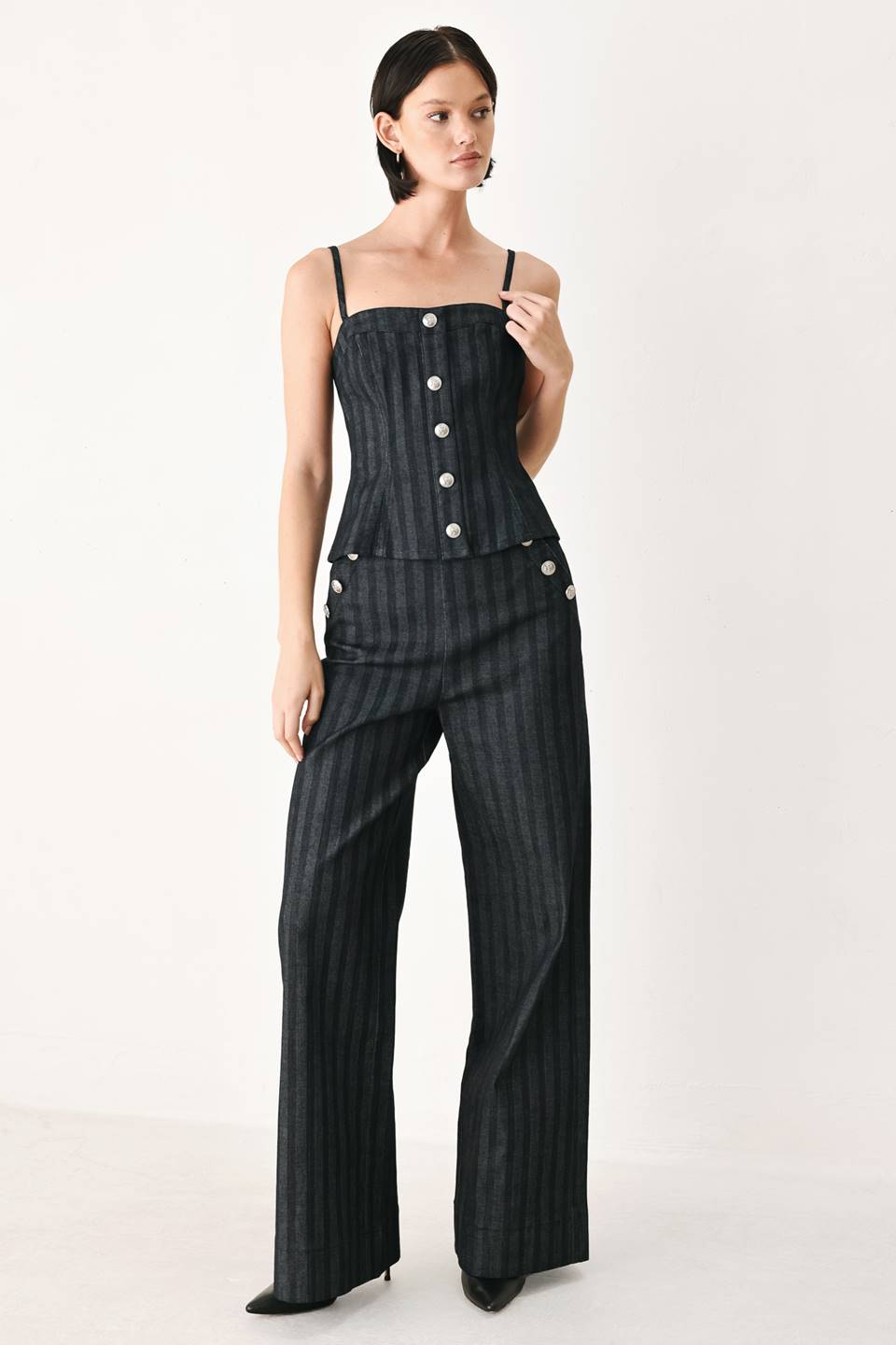 GRAPHITE CITY WOVEN TOP