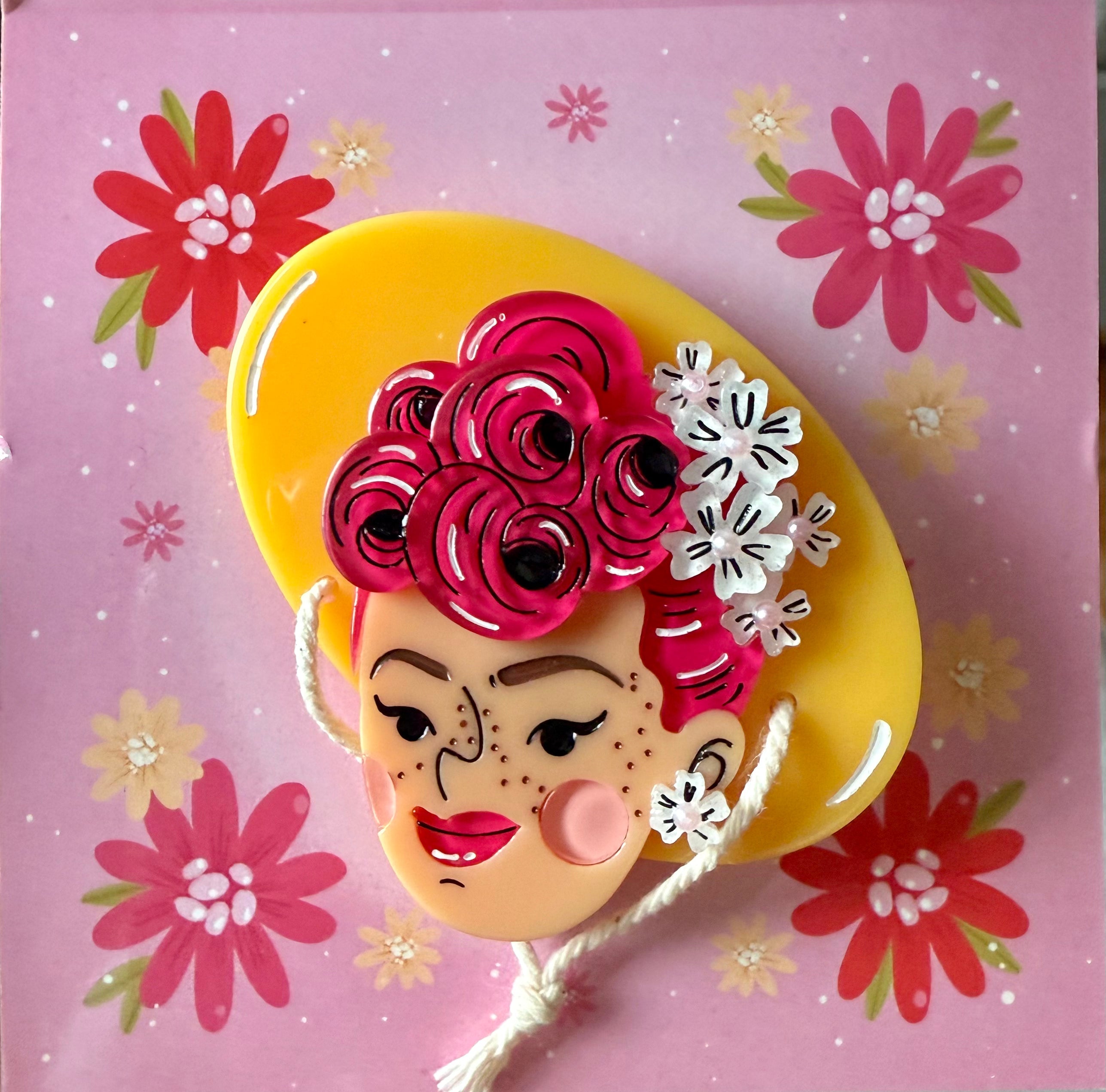 Elizabeth Brooch by Marla VonDuta x Lipstick & Chrome — Vintage Portrait Pin