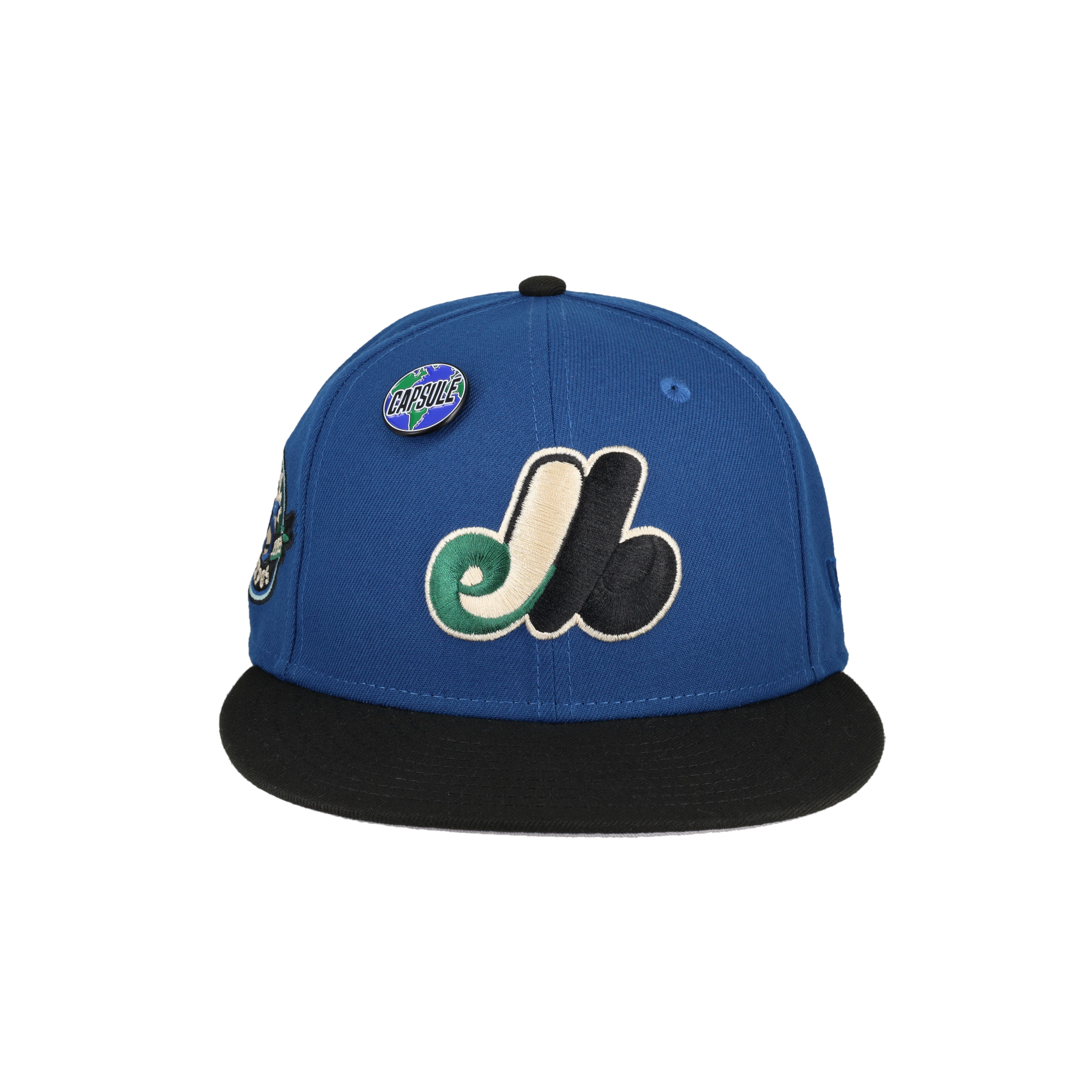 Montreal Expos Globe Collection 25th Anniversary Patch Fitted Hat