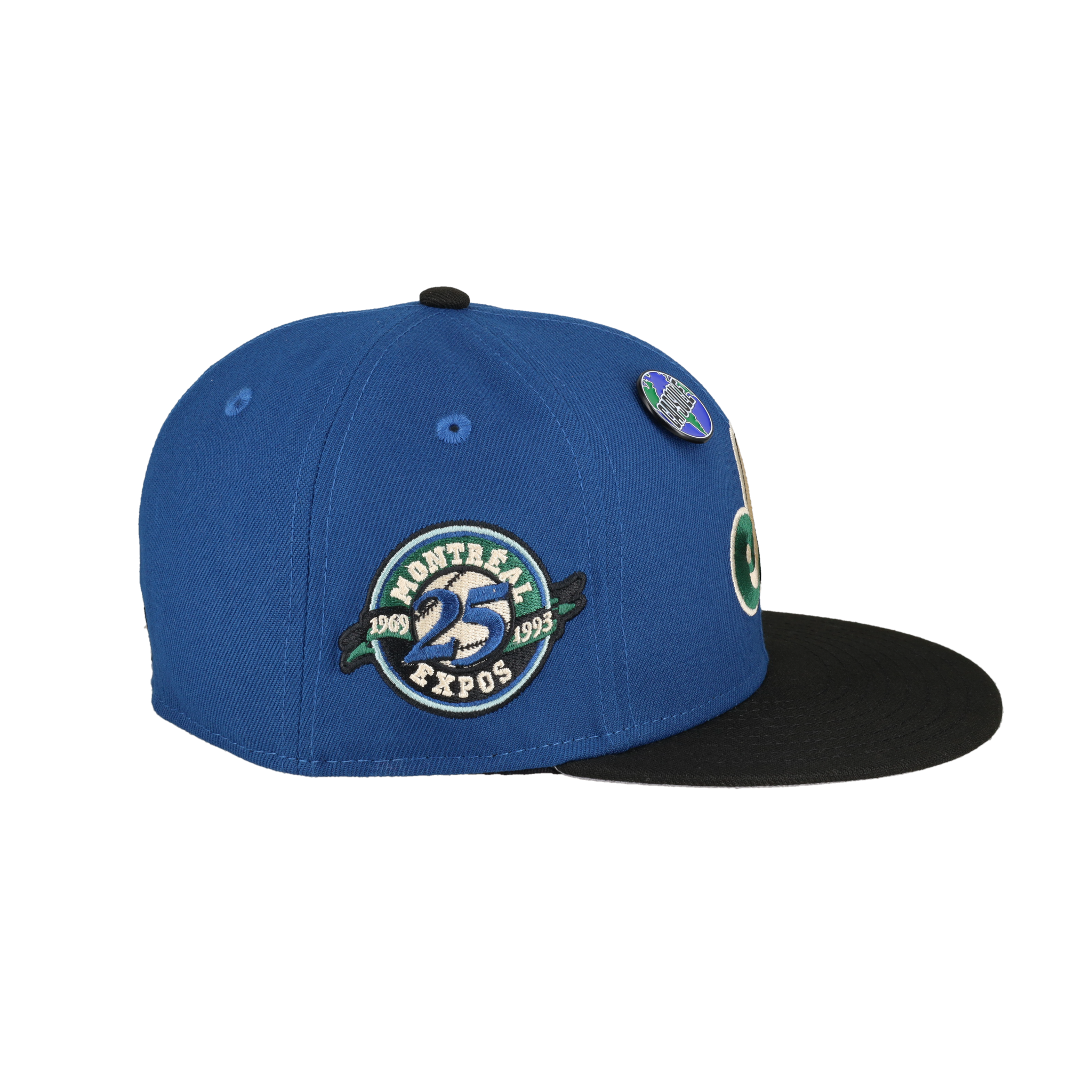 Montreal Expos Globe Collection 25th Anniversary Patch Fitted Hat