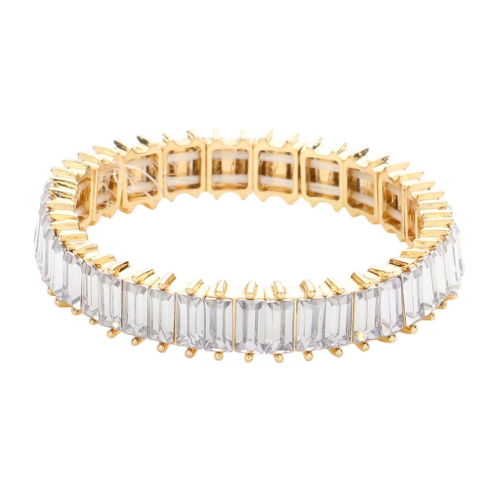 Rectangle Stone Stretch Evening Bracelet