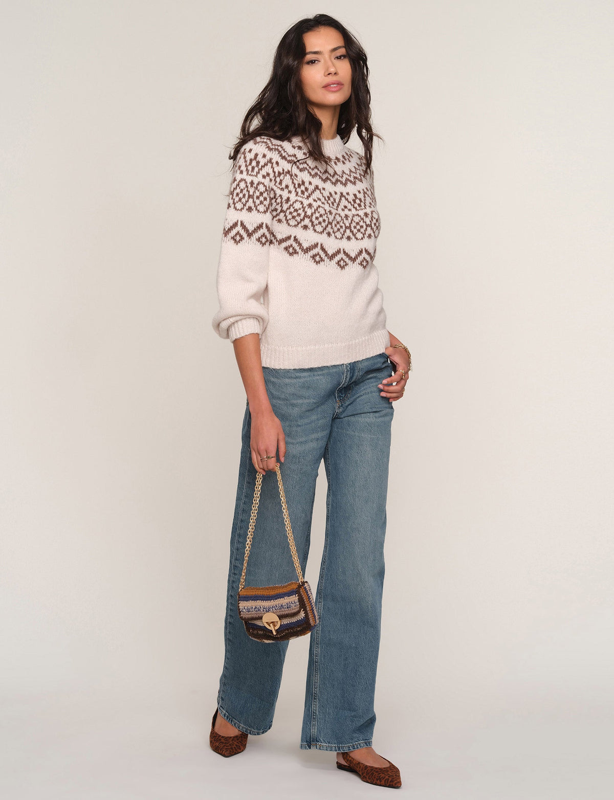 Kieran Sweater in ecru, front
