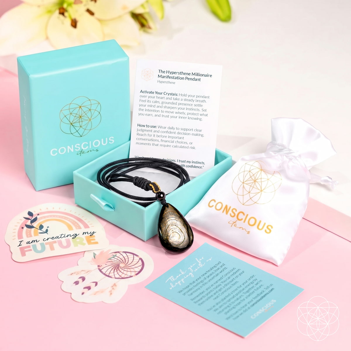 The Hypersthene Millionaire Manifestation Pendant