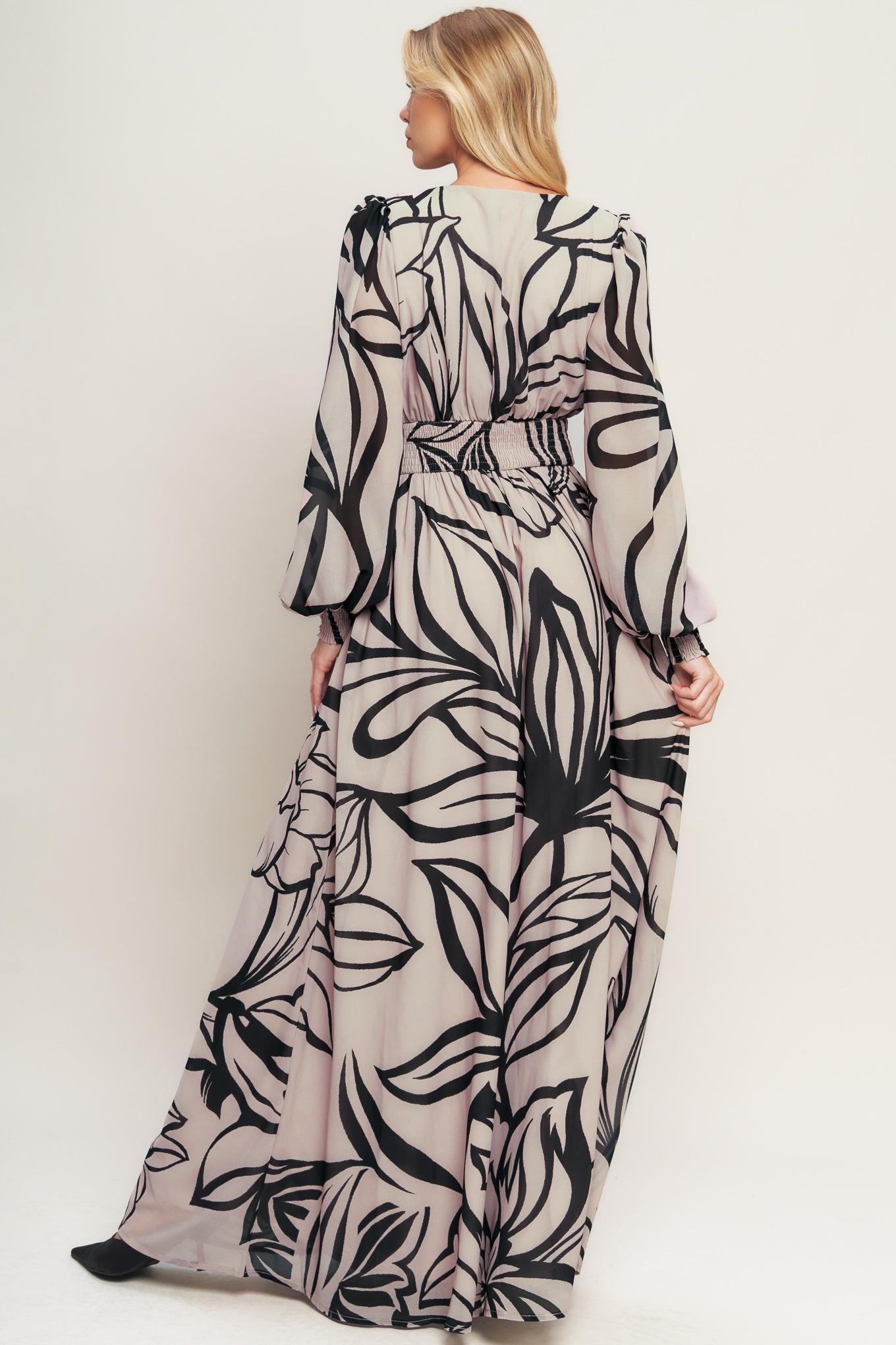 DANCING DEWDROPS WOVEN MAXI DRESS