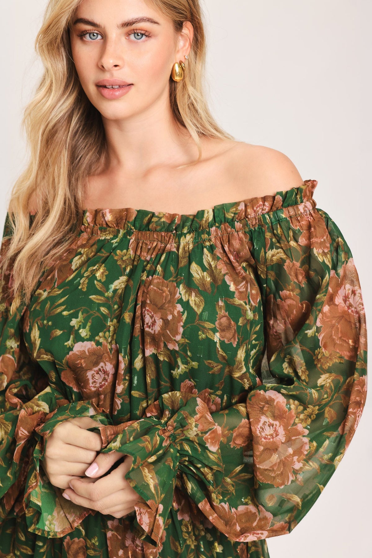 TERRACOTTA TRAIL WOVEN MIDI DRESS